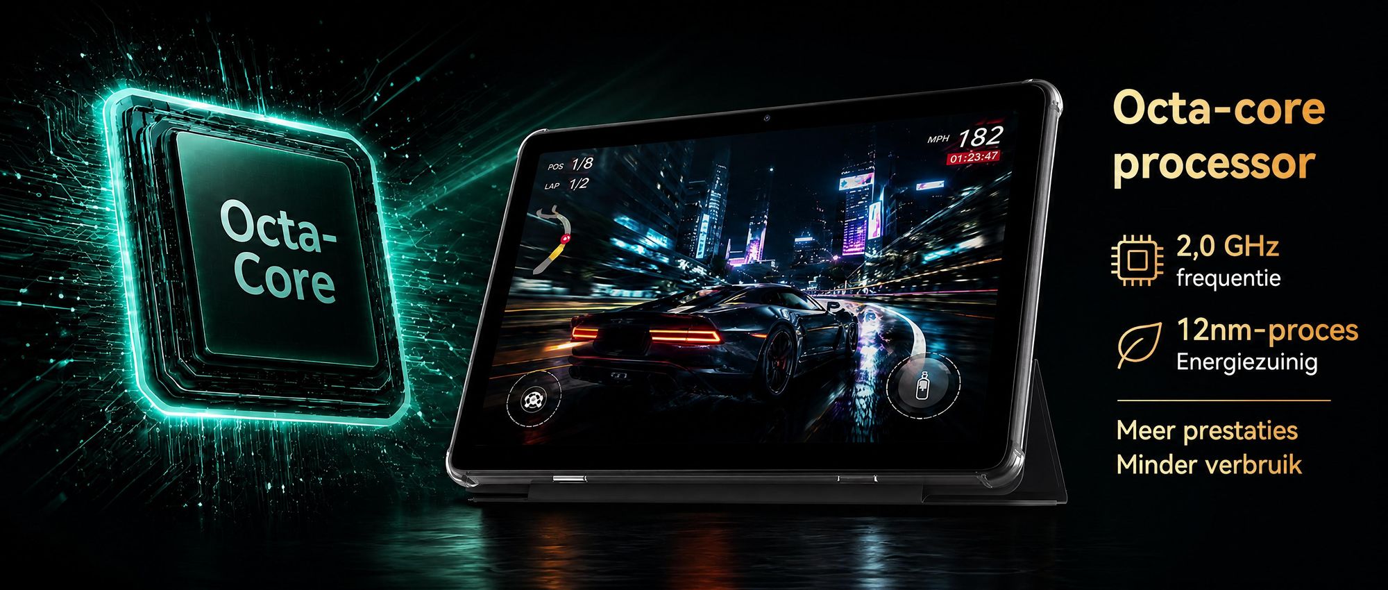 BESTTAB T20 Android 16 tablet, 10,1 inch, 24+256 GB, met accessoires, tabletcomputer, Face ID, Widevine L1, 5G WiFi, Gemini AI, 8MP + 5MP, GPS
