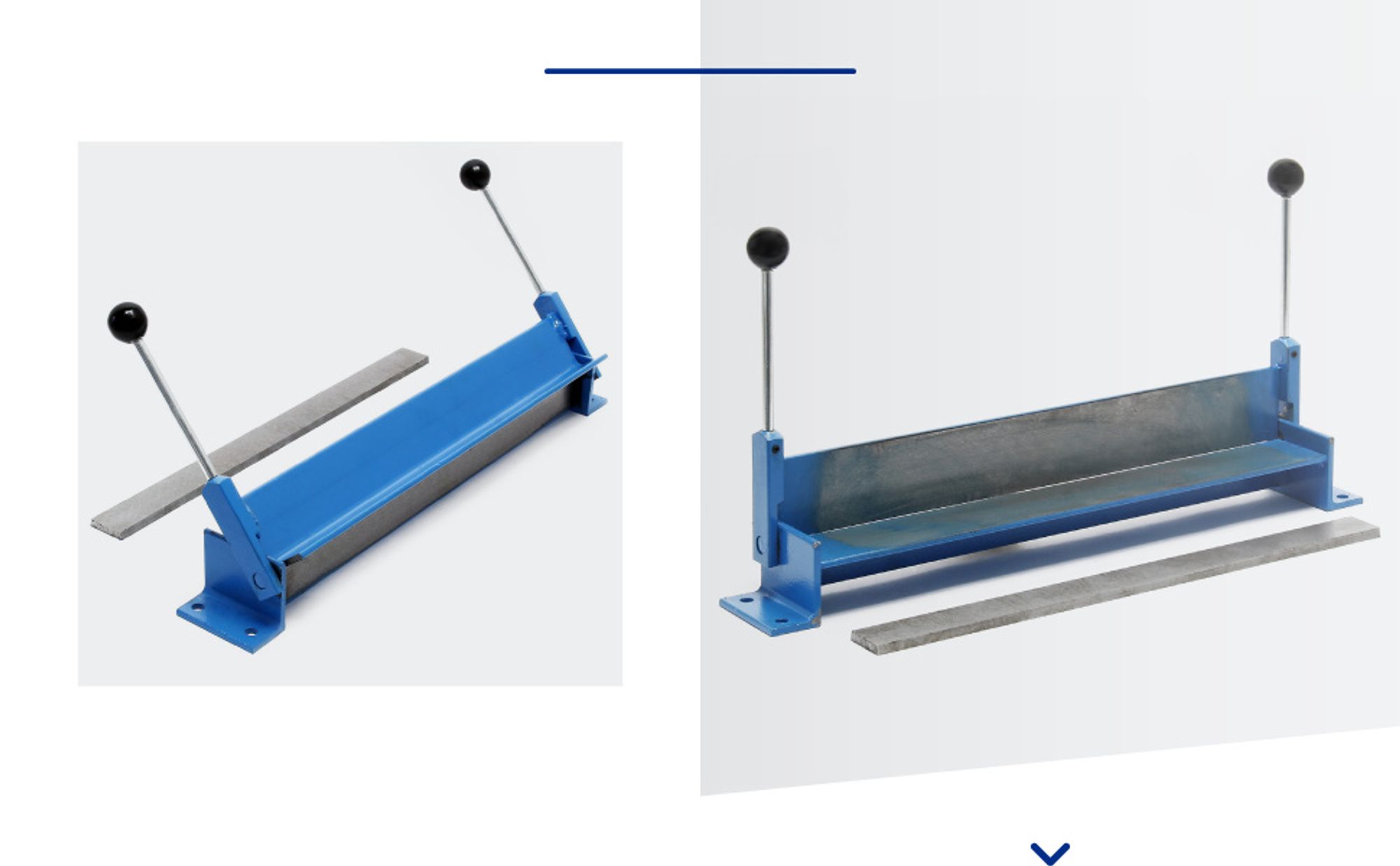 Wiltec Blechbiegemaschine 760 mm (30") Blechlänge, max. 90° Biegewinkel, Abkantbank zum Blech Abkanten aus Gusseisen in Schwarz