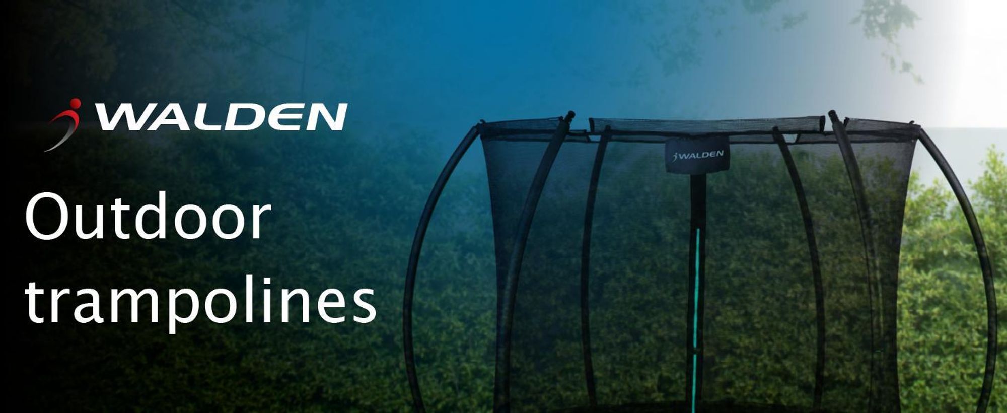 Walden Sports 8ft Gartentrampolin 244 cm Set mit Sicherheitsnetz & Randabdeckung  Outdoor Kindertrampolin aus verzinktem Stahl, bis 100 kg belastbar