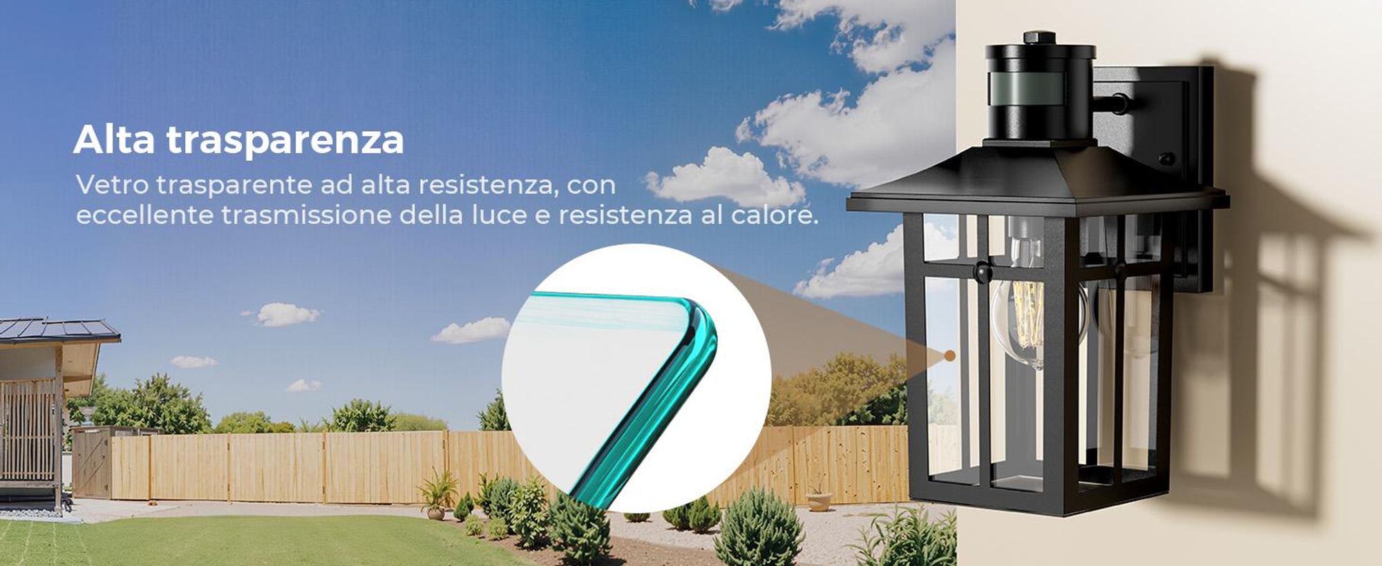 Lámpara exterior S'AFIELINA con sensor de movimiento, aplique de pared E27 para terraza, fachada, luz exterior negra, diseño vintage, juego de 2 unidades