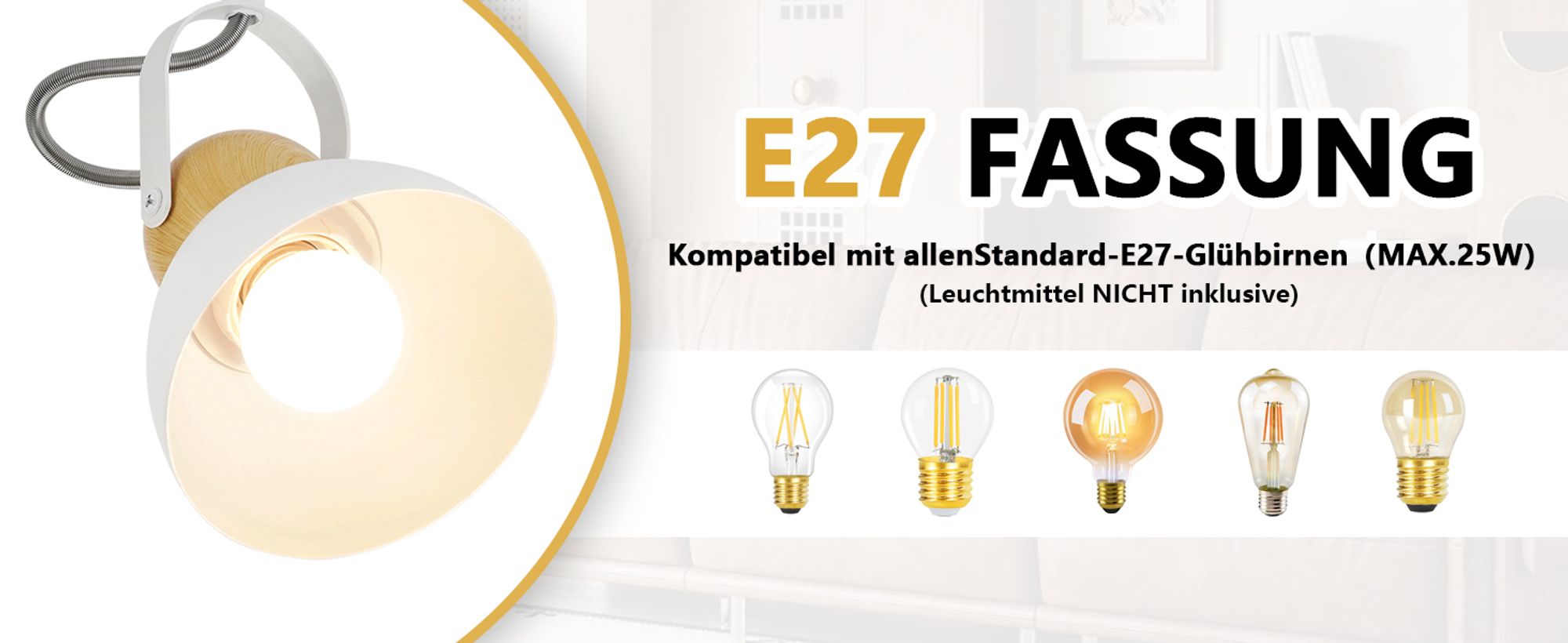 ZMH Deckenstrahler Vintage Weiß Deckenlampe 4 Flammig Deckenleuchte Wohnzimmer Retro Deckenspots E27 Küchenlampe Schwenkbar 350° Metall Industrial Spotleuchte für Küche Flur Schlafzimmer Esszimmer