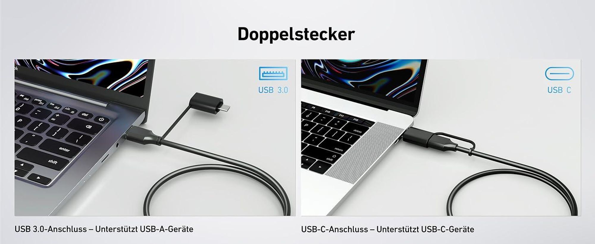 BENFEI Kartenlesegeräte 4in1 Kartenleser USB 3.0 C auf SD Micro SD MS CF