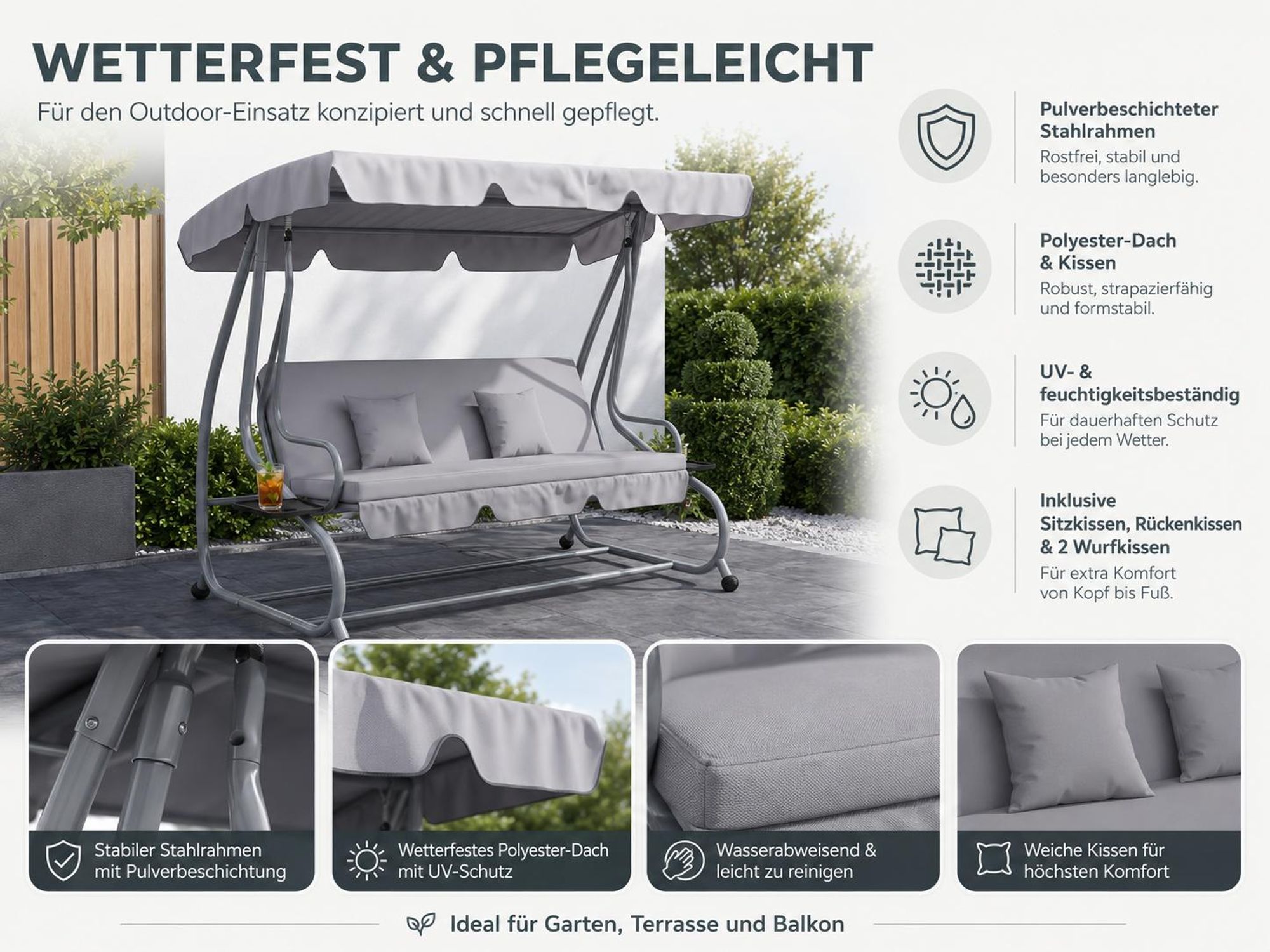 Stahl 2-in-1 Garten