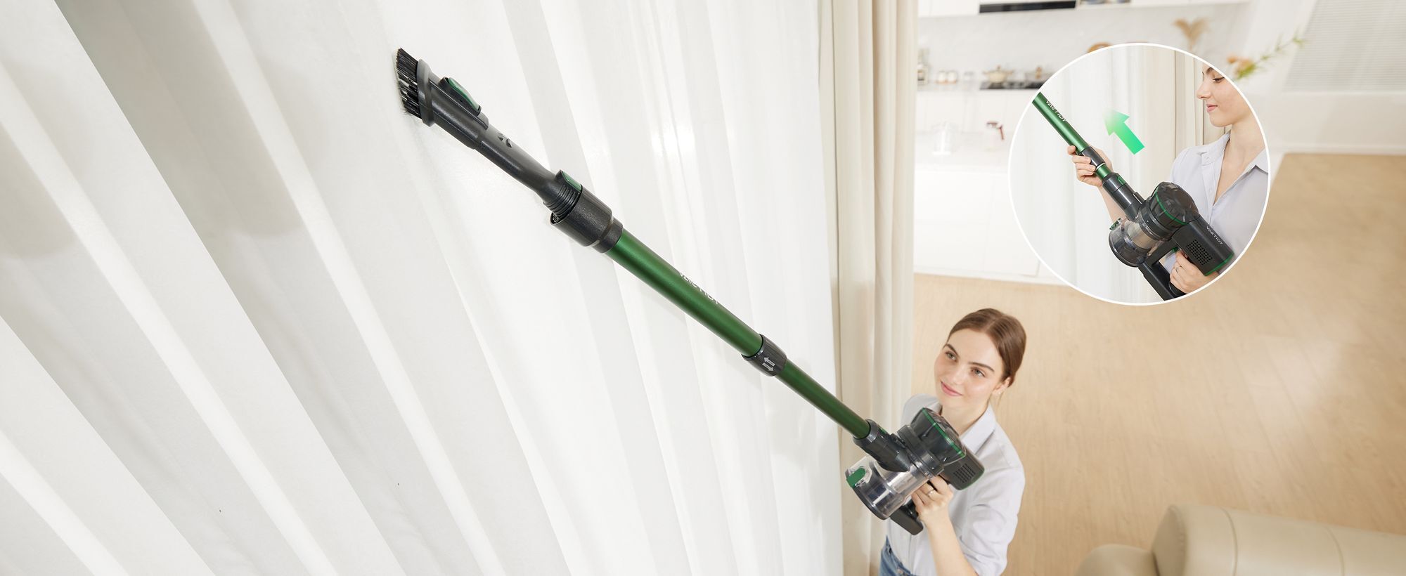 Bezprzewodowy odkurzacz Vactidy V9 Pro 40000 Pa, odkurzacz akumulatorowy 8 w 1, ręczny odkurzacz samostojący 45 min, odkurzacz do dywanów dla osób cierpiących na alergie i sierść zwierząt domowych