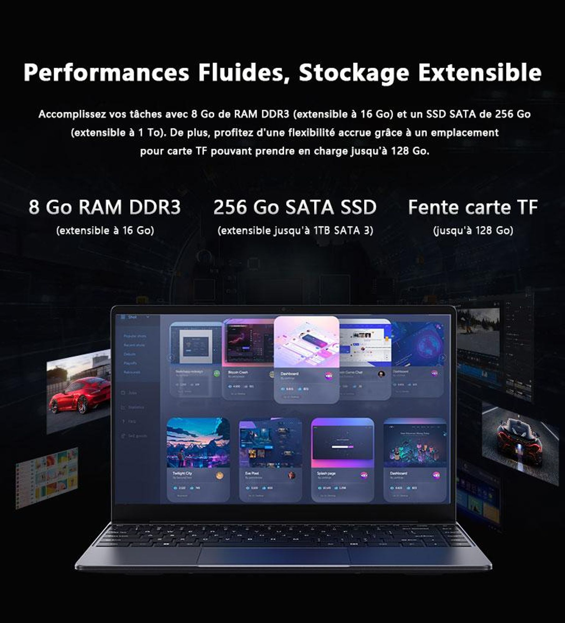 CHUWI Laptop Chuwi Laptop CoreBook-K1 i3-10100Y/14" FHD IPS/8GB/SSD 256GB/BT/Win 11