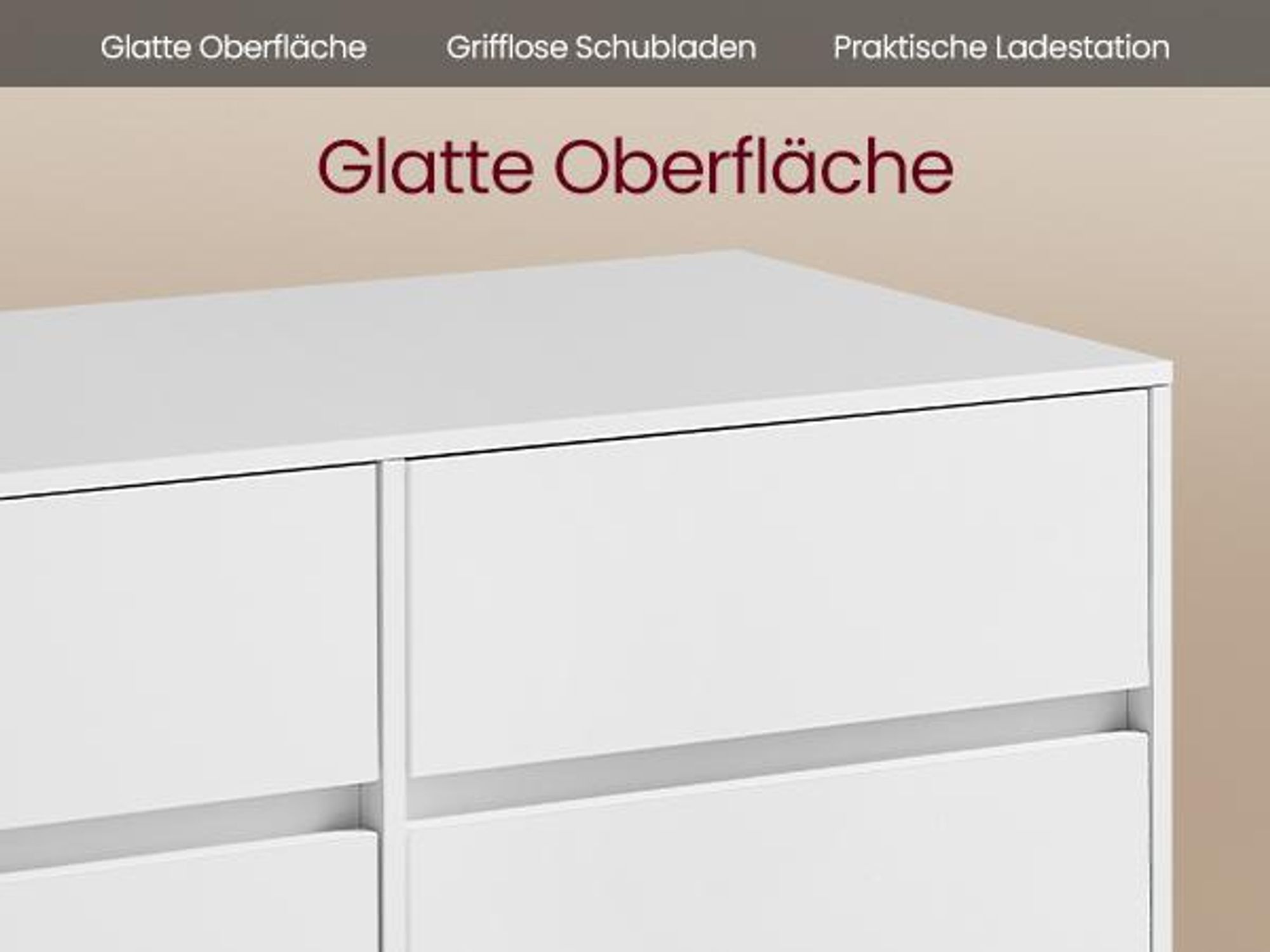 VASAGLE Schminktisch 3 Lichtfarben, mit drehbare Seitenkommode, gerade oder L-förmig