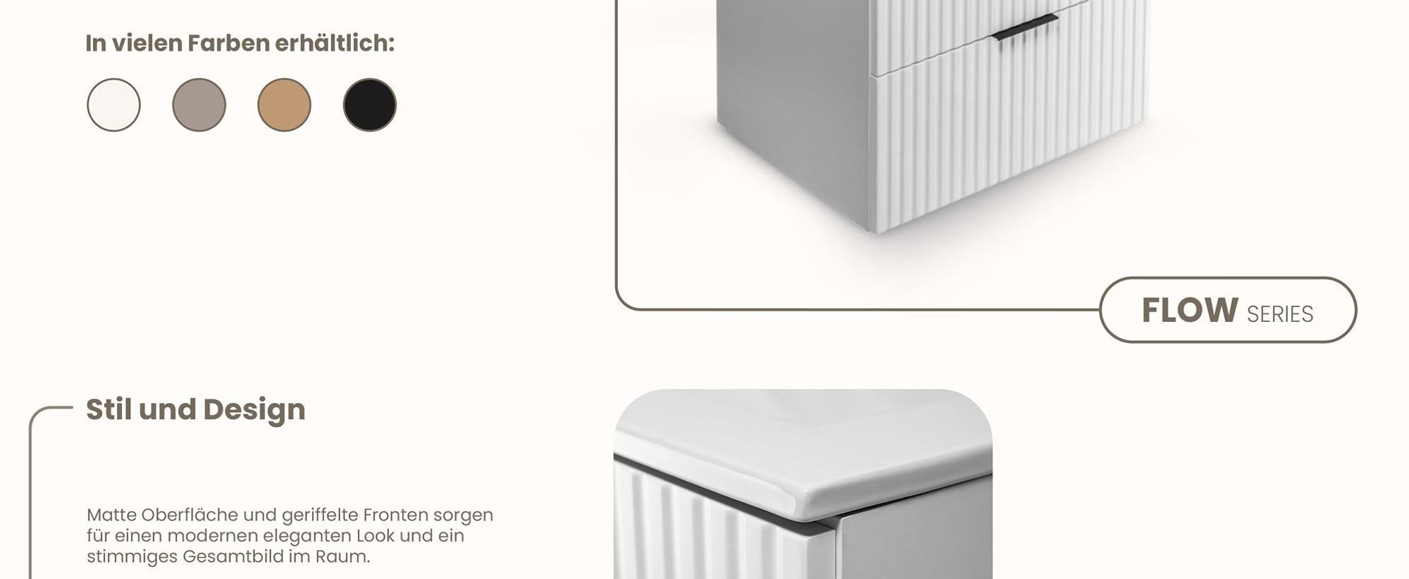 Badmöbel, Waschbeckenunterschrank, Badezimmerschränke, RODAN, Badschrank, Waschbecken, Bad