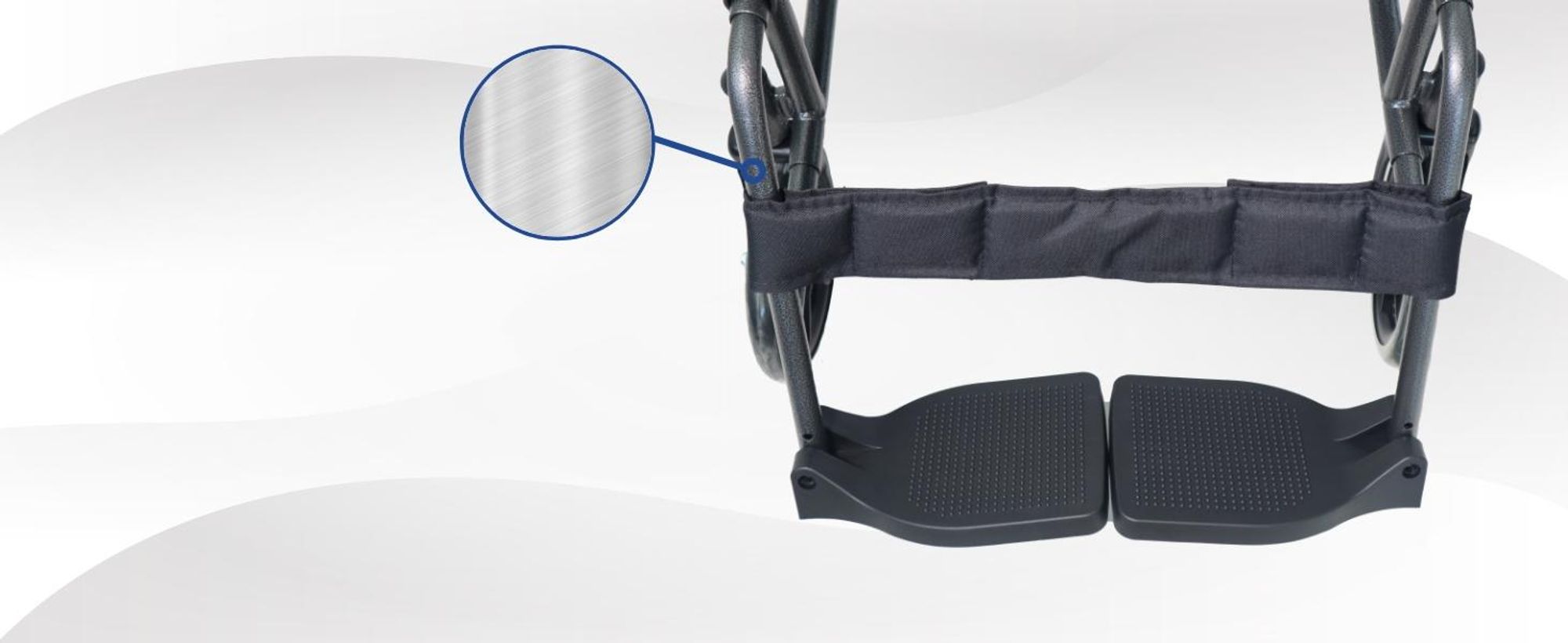 Rollstuhl Faltrollstuhl Denver Faltbar Mobiclinic Sitzhöhe 46 cm Handbremse abnehmbare Rückenlehne stabil leicht Farbe Schwarz