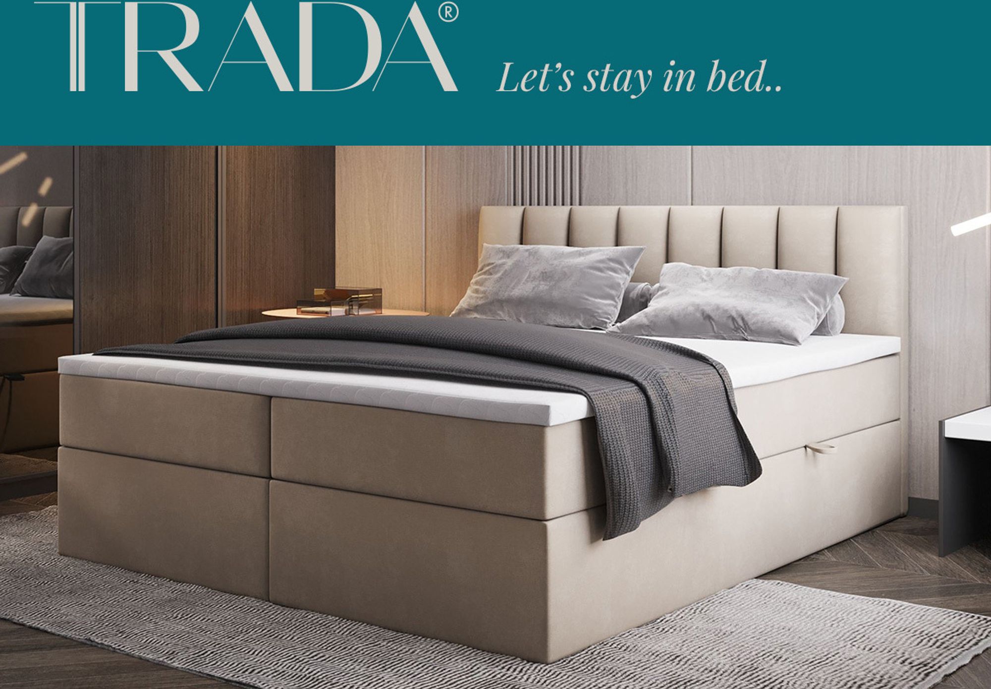 Boxspringbett mit Bettkästen - TRADA Hersteller