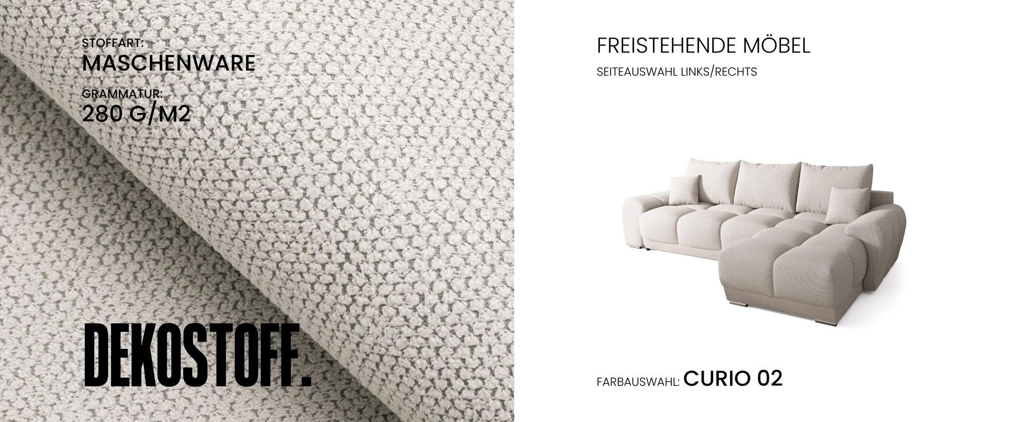BroMARKT Ecksofa NUBES Schlaffunktion Bettkasten L-Form 298x185x84cm Senf