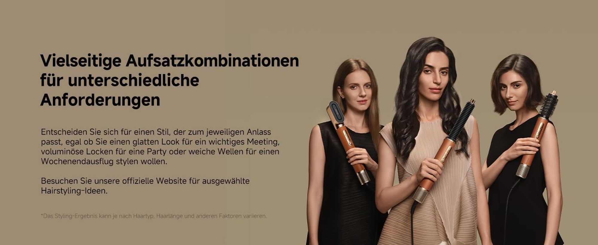 Dreame AirStyle Pro 2 ,7in1 Multistyler,Schnelltrocknend,2Lockenaufsätze,Volumen für das Haar,glättende Bürste,Kräusel Reduzierung,2026e Version,Braun