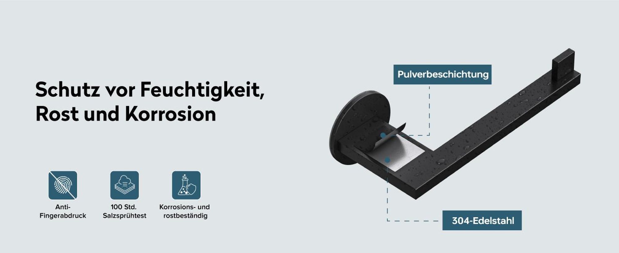 doporro Toilettenpapierhalter selbstklebend, Klopapierhalter aus Edelstahl ohne Bohren, Klorollenhalter für Badezimmer, Matt Weiß Lino-04