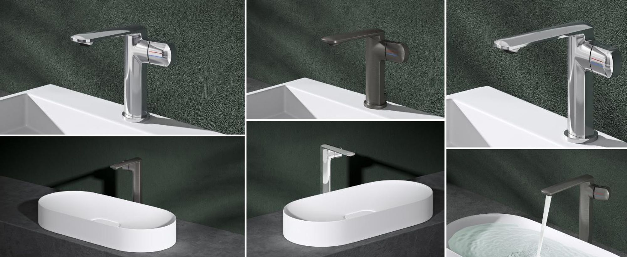 Mai & Mai Armatur Bad Wasserhahn Badezimmer Waschtischarmatur Einhebelmischer Mischbatterie Bad aus Messing mit Wassersparfunktion Silber 1180