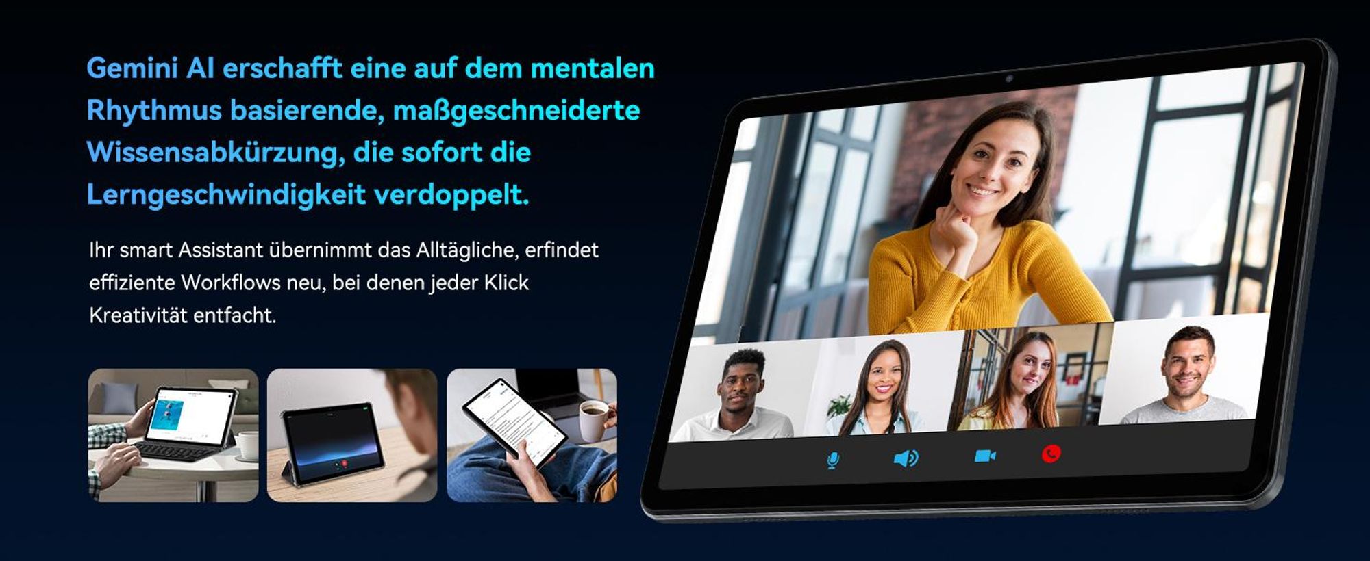 T80 (incl. Kopfhörer) Android 16 Tablet 10", 6GB RAM + 128GB ROM, 5G WiFi, Gemini Al,6000mAh. Perfekt für Gaming mit Dual-Kamera, BT5.0, O1TG&Type-C.