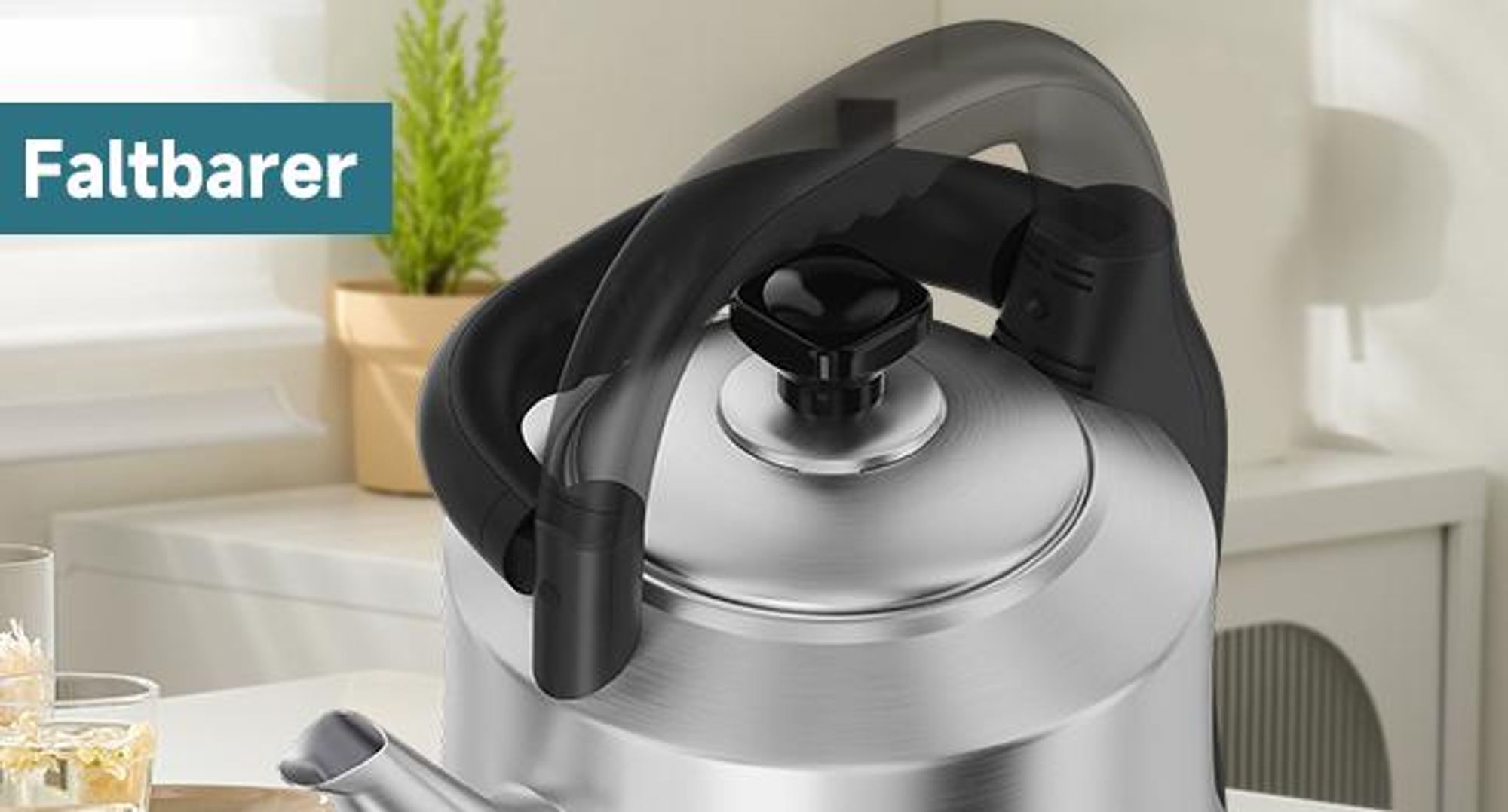 SCHEFFLER Wasserkocher Edelstahl 6Liter Teekocher Elektrischer Trockengehschutz Schnellkochfunktion Perfect-pour-Ausgustülle Fester Filter BPA-frei