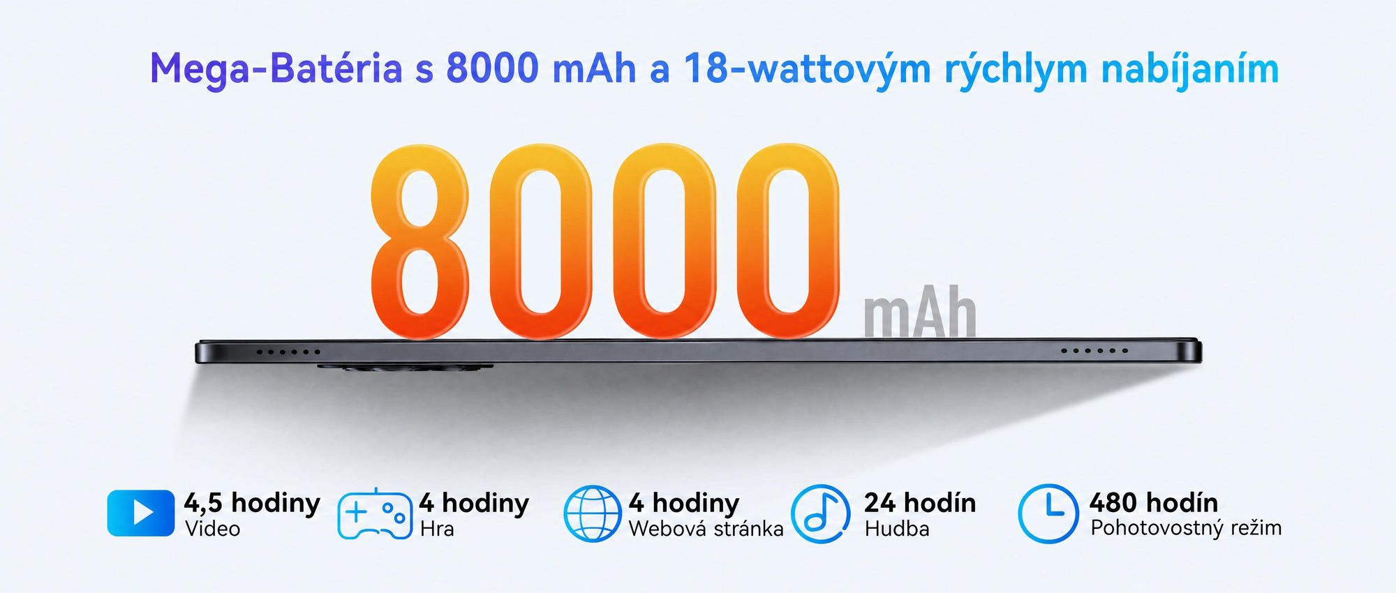 BESTTAB W90 11" tablet Android 15, 256 GB úložného priestoru, 1920x1200 pixelov, Android 15, 24(8+16) GB RAM, 5G WiFi, Bluetooth, 8000 mAh batéria,