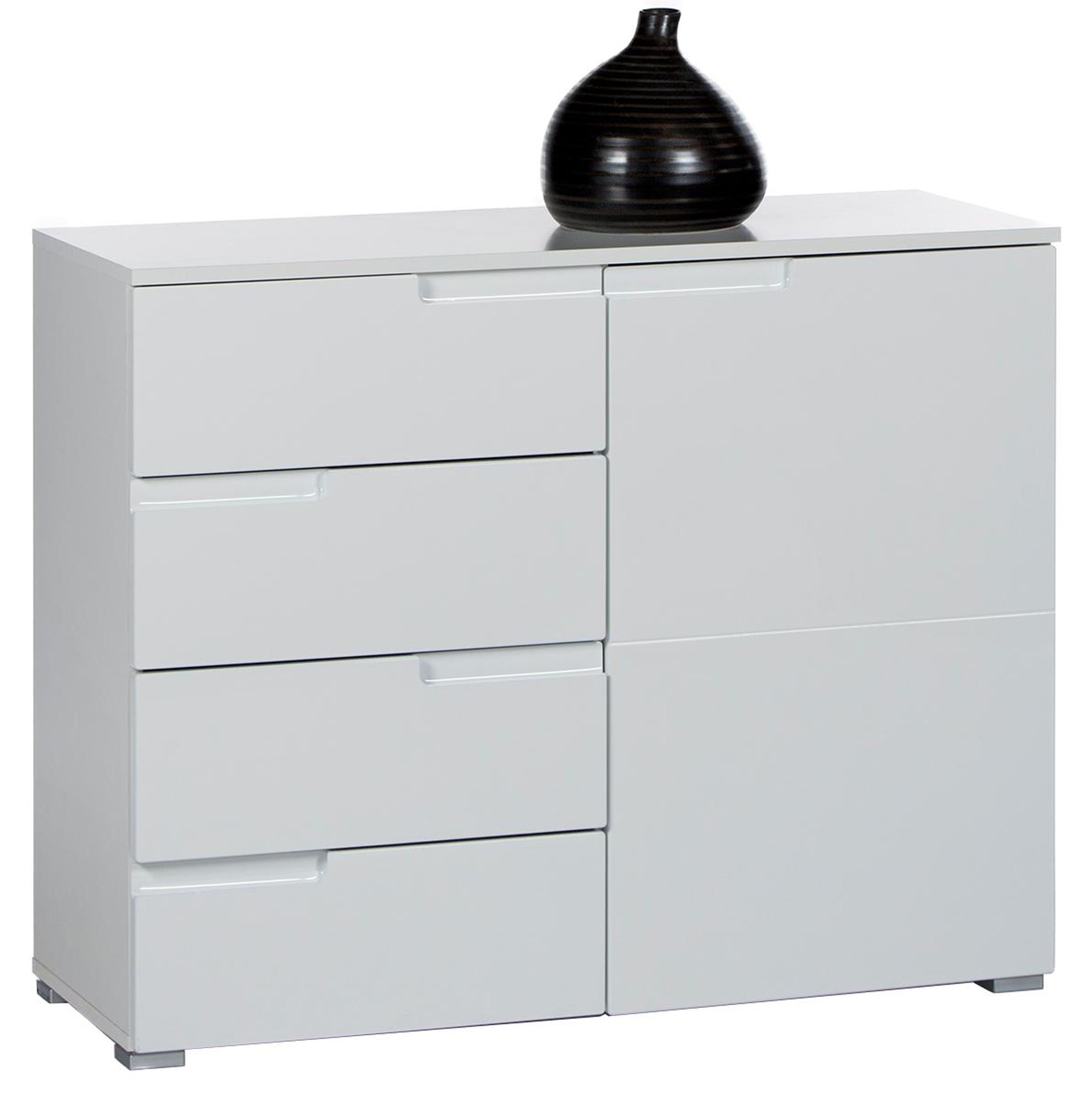 Suzette V – Moderne Kommode mit Hochglanz-Front und praktischem Stauraum