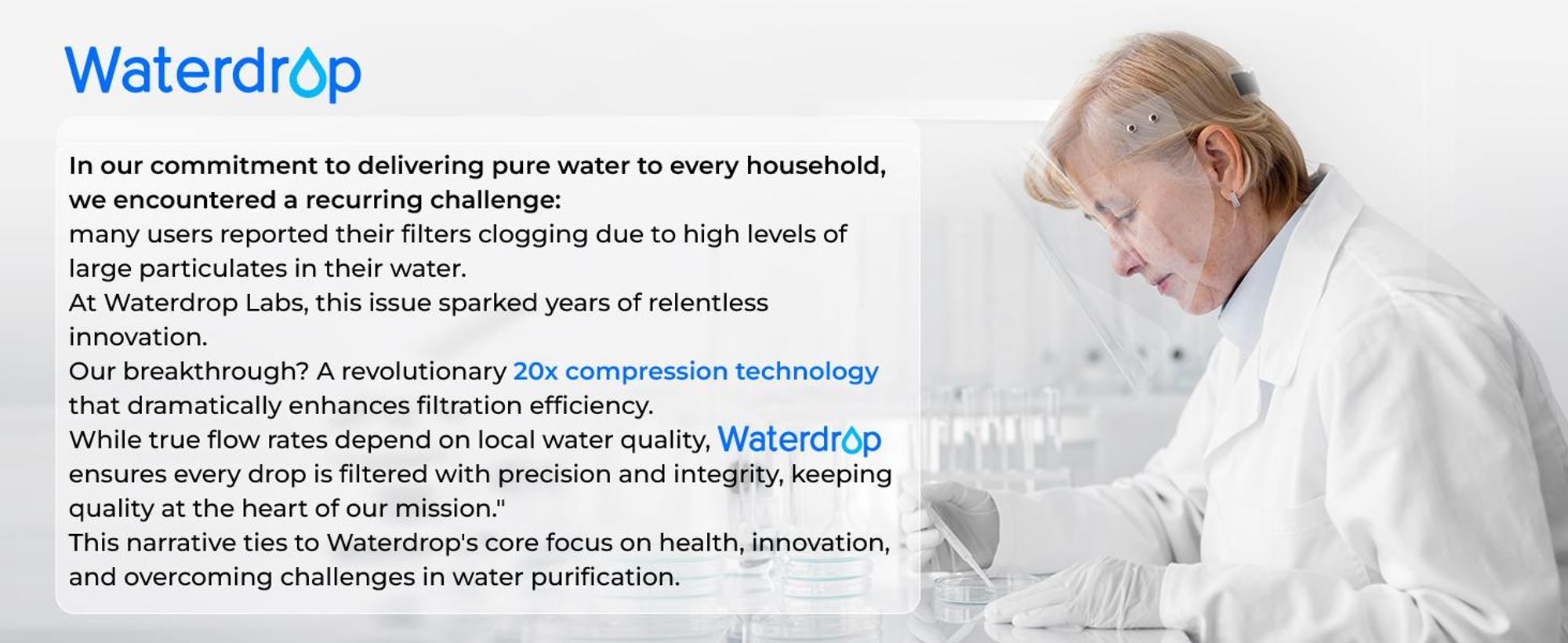 Waterdrop UL12A Untertisch Wasserfilter System, Kein Bohren Erforderlich, Einfache Installation, NSF/ANSI 42 , 11000 Gallonen