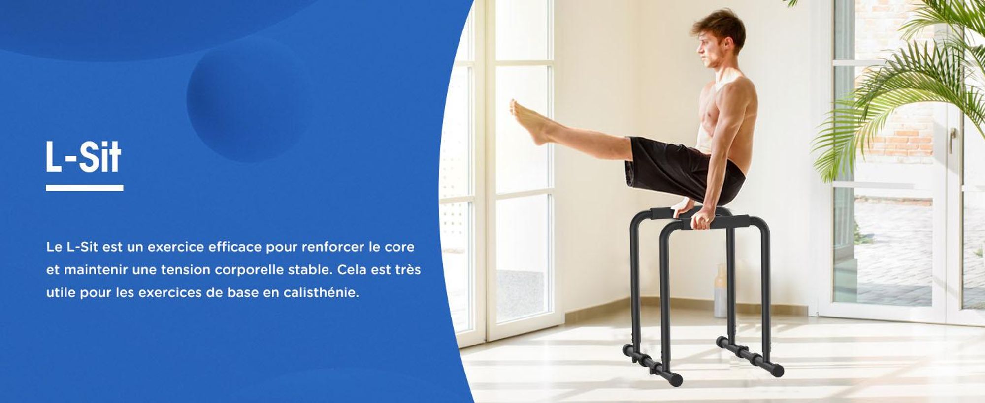 DH FitLife Dip Barren Bars – Station de Dip Réglable 80-100 cm, Équipement de Musculation pour Entraînement à Domicile et Calisthenics