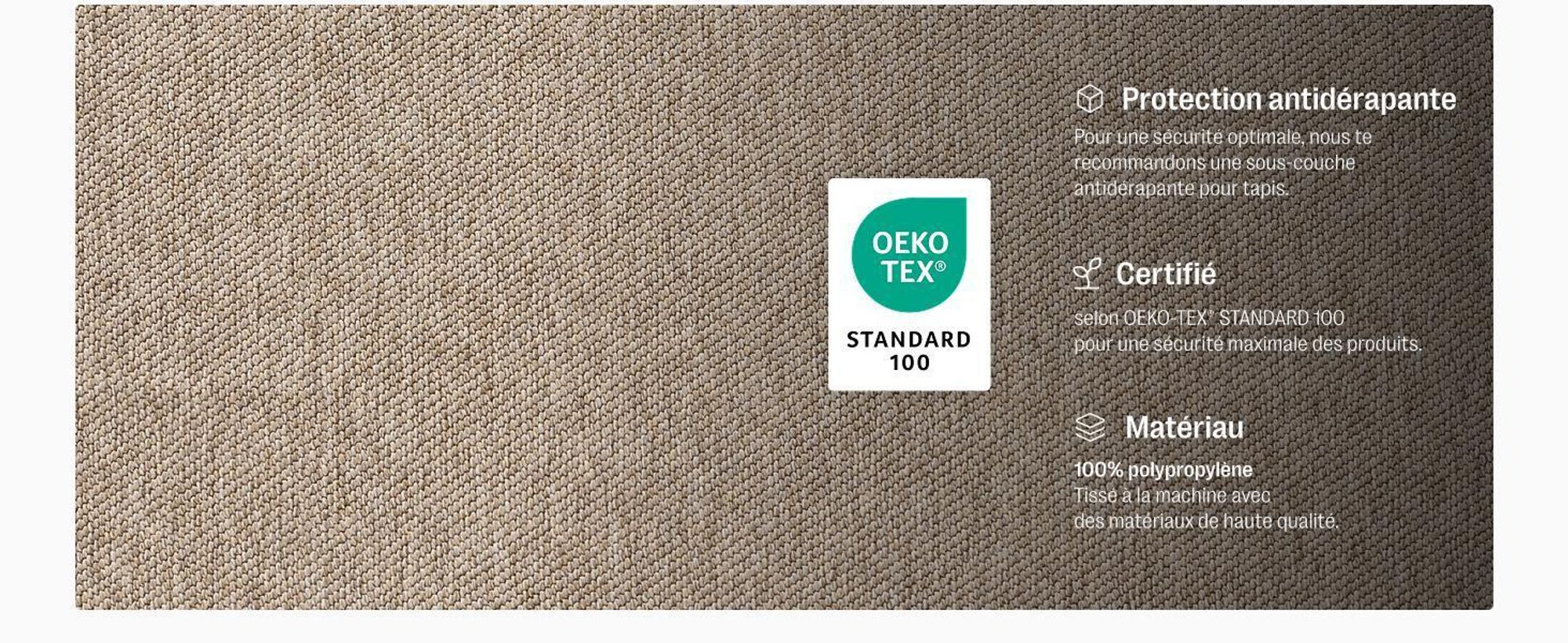 benuta tapis intérieur & extérieur Iowa Taupe 300x300 cm salon carré uni moderne poil ras scandinave