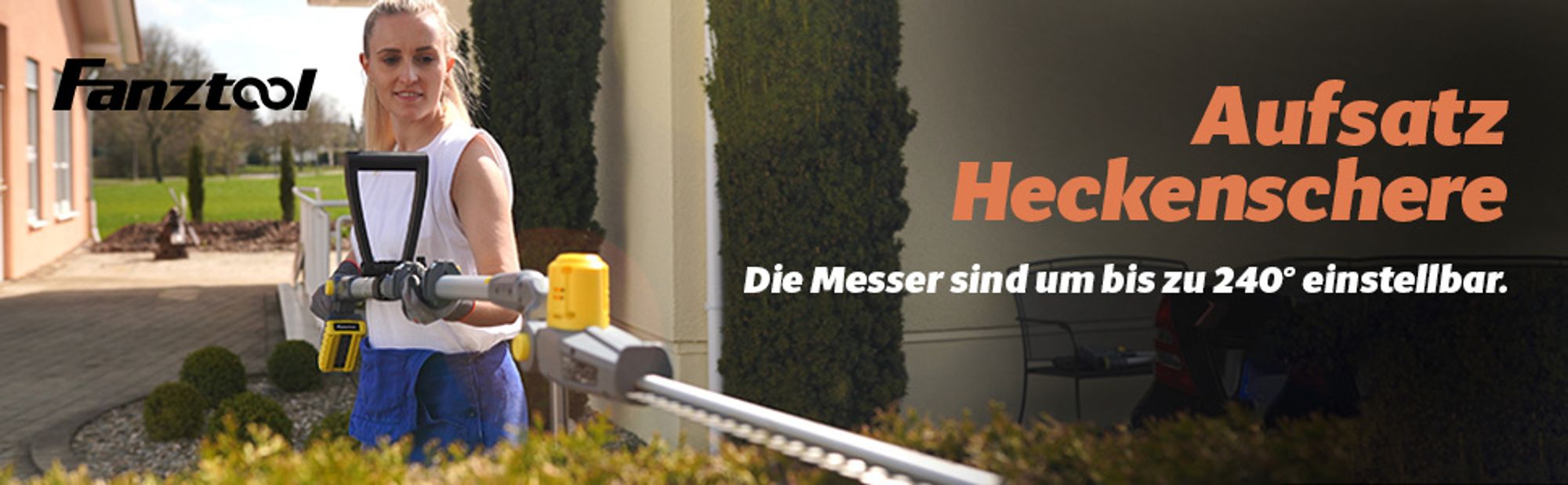Akku-Heckenschere Teleskop Heckenschere mit 20V Akku bis 5m Garten Hoch FANZTOOL