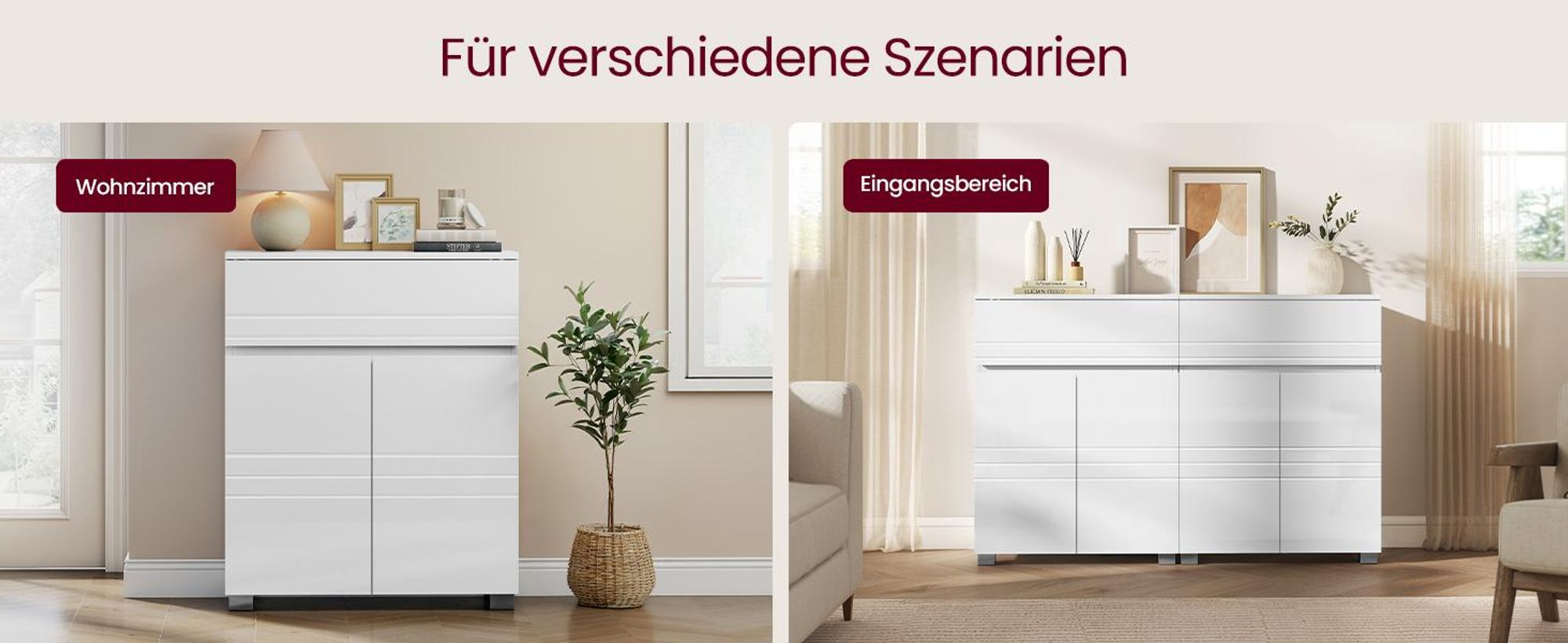 VASAGLE Badezimmerschrank, mit Schublade, Doppeltür, verstellbare Regalebene