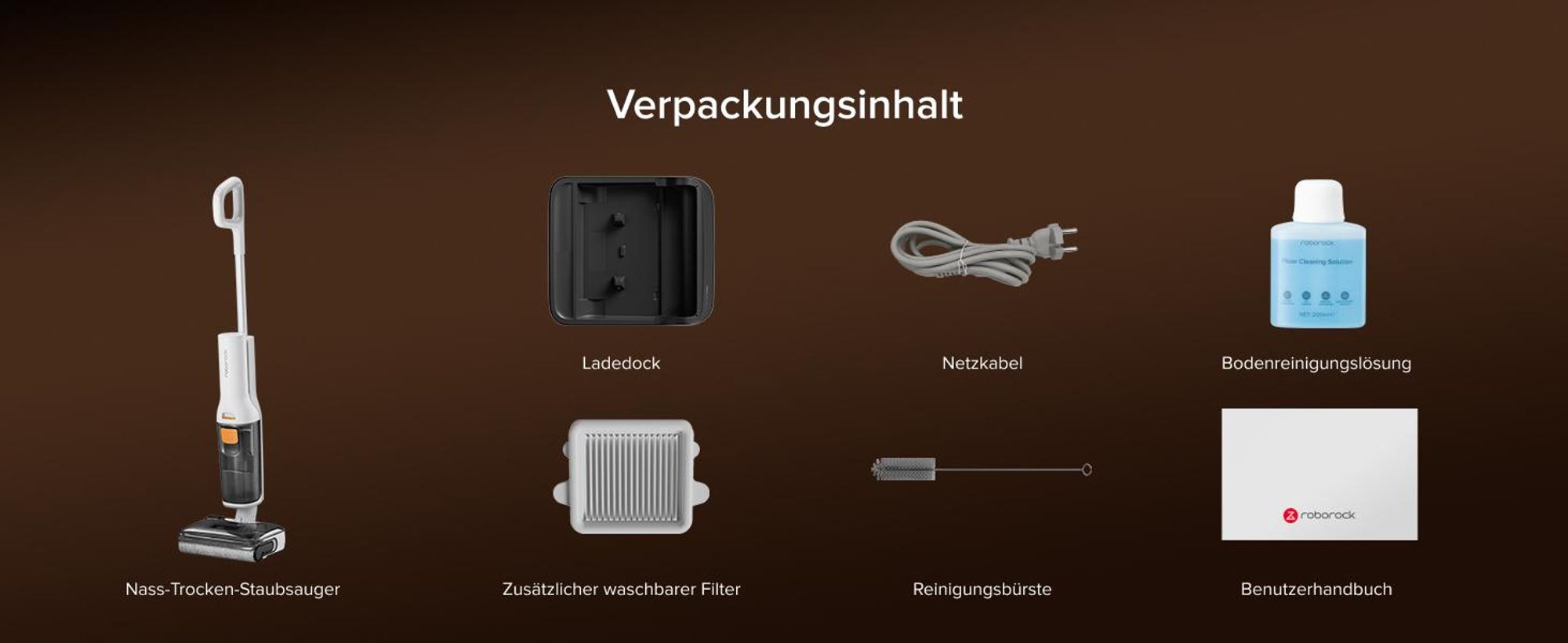 Roborock F25 GT Nass und Trockensauger, 20.000 Pa kabelloser All-in-One-Hartbodenreiniger, Selbstreinigung und Trocknung mit Hohe Temperaturen