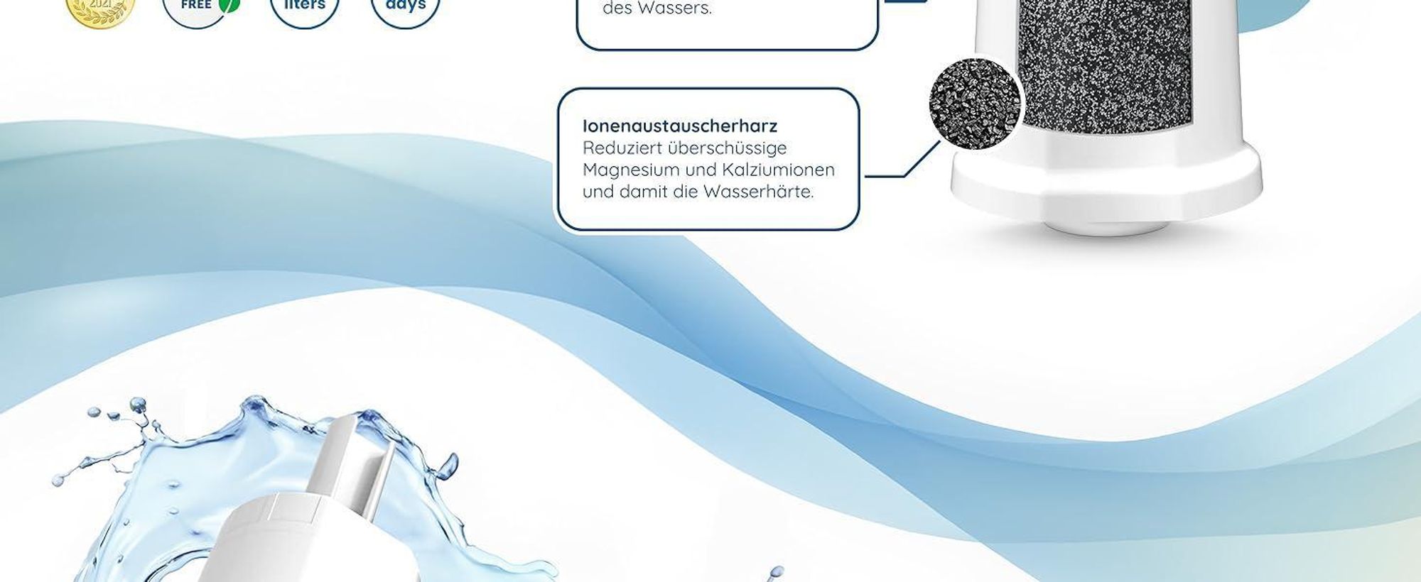 Wessper 3x AquaSago Wasserfilter für Kaffeemaschinen – Ersatz für SES008, BES008
