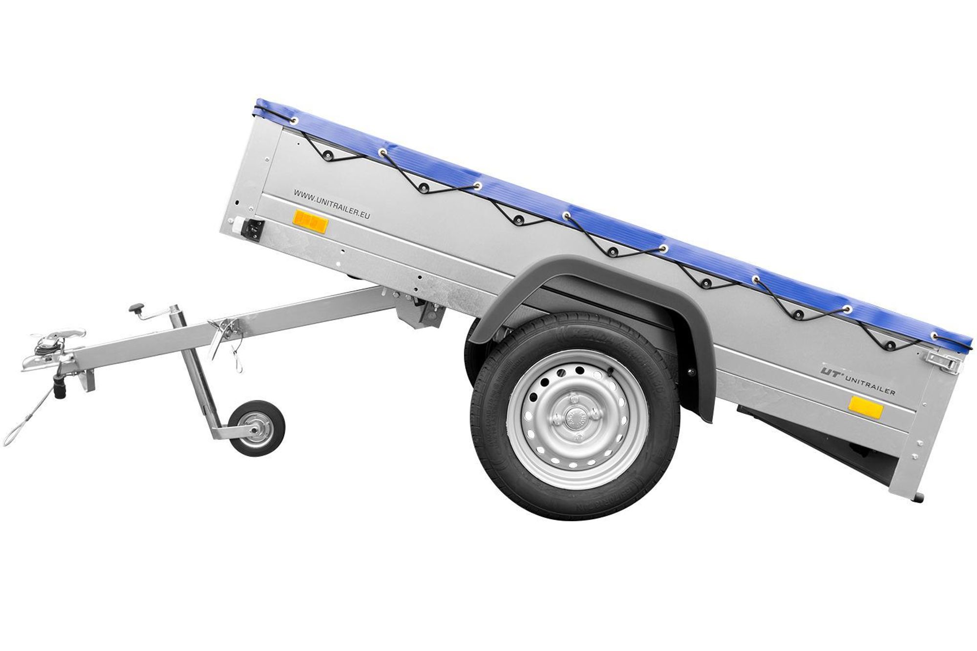 Garden Trailer 201 KIPP mit Flachplane, Stützrad und Planenträgern