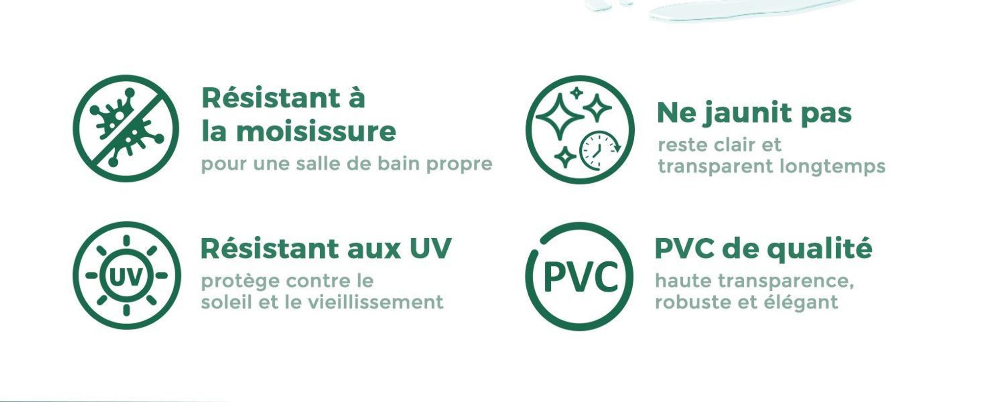 S'AFIELINA joint de rechange déflecteur d'eau joint de douche protection anti-vibration cabine de douche salle de bain 7-8mm verre 100cm 2 pièces