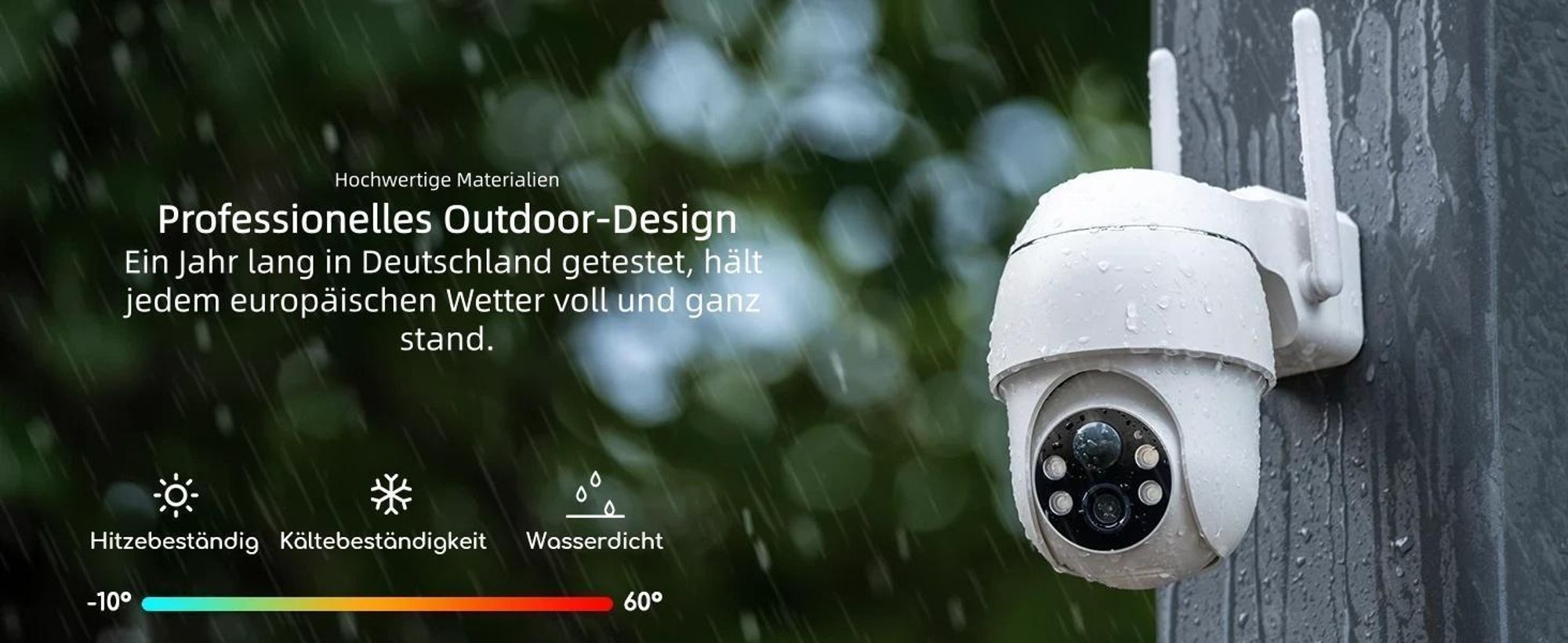 COOAU 2K Solar Überwachungskamera Außen Akku mit PTZ, PIR Bewegungsmelder, Alexa