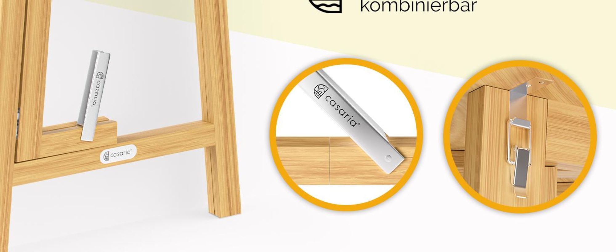 CASARIA Stehtisch Holz klappbar Ø 78 cm 111 cm hoch