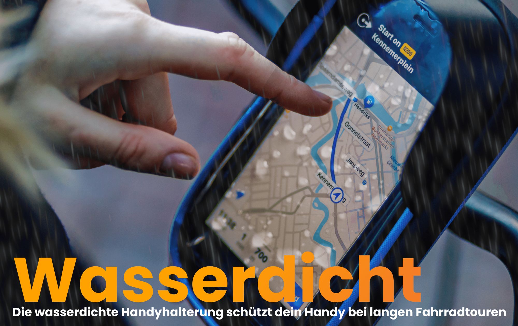 R2B Handyhalterung Fahrrad Wasserdicht - Universal fahrrad Handyhalterung, Handyhalter fahrrad für Mountainbikes, Motorräder und Motorroller