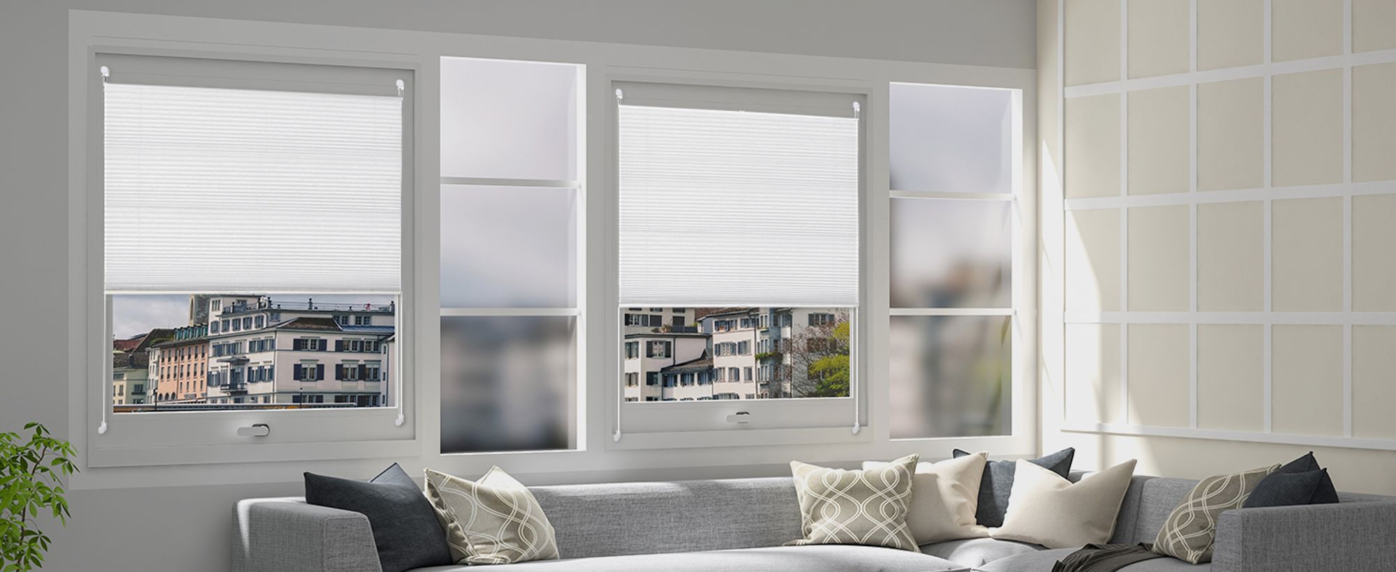 WOLTU Plissee Klemmfix ohne Bohren Easyfix Weiß, 60x120 cm