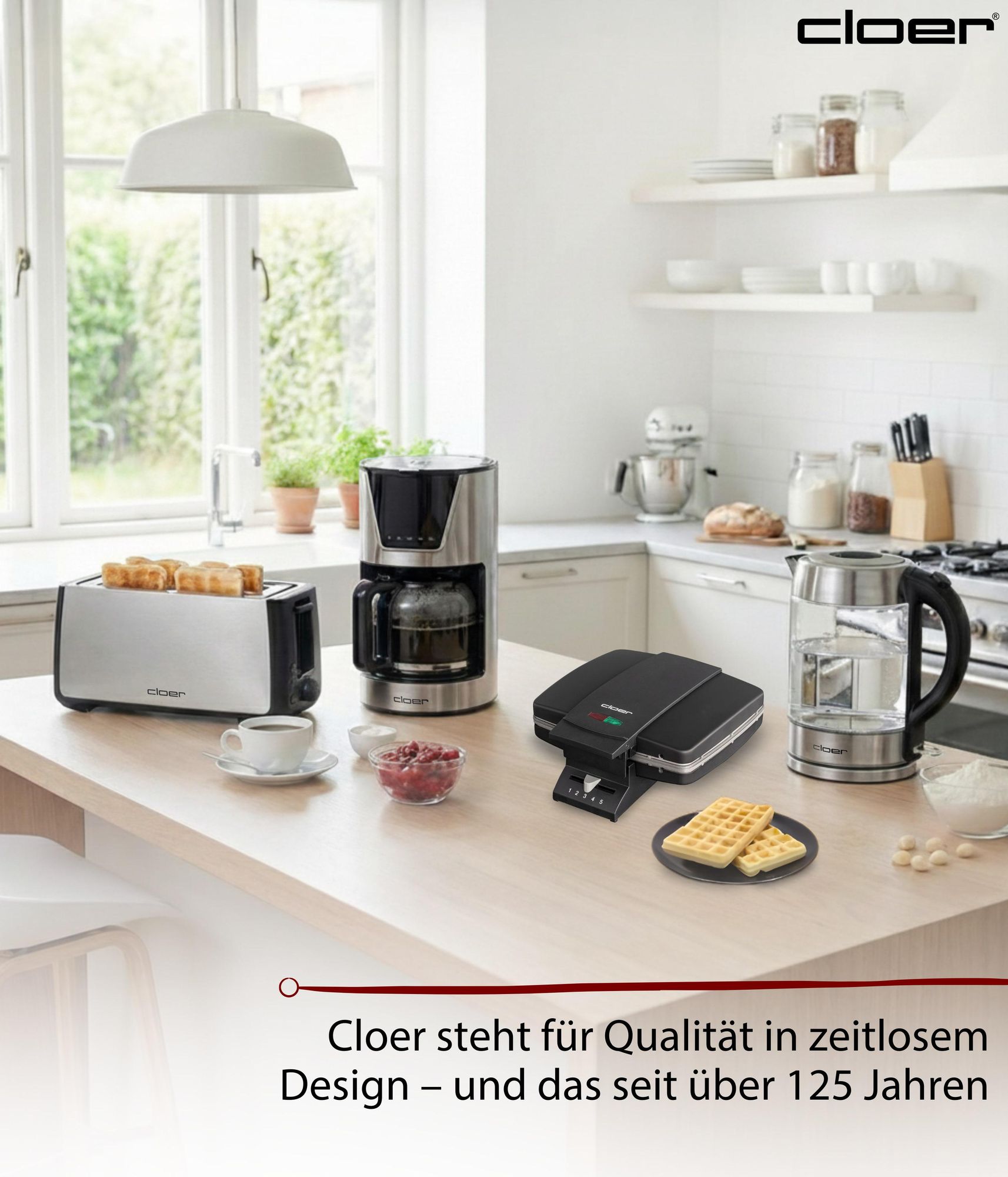 Cloer Toaster, Wasserkocher, Filterkaffemaschine und Waffeleisen - Küchenkleingeräte von Cloer
