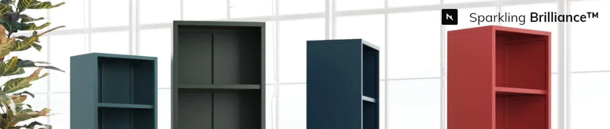 Jan Nowak Bücherregal Mario 4 höhenverstellbaren Einlegeböden (4x30 kg) und Wandmontage Metall Hochregal, 50 x 180 x 35 cm, Rot