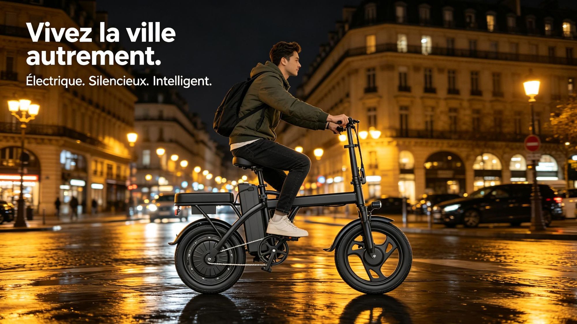 Vélo électrique pliant X14, 250W, 48V 15,6Ah, autonomie 80 km, protection de sécurité BMS, charge maximale 120 kg