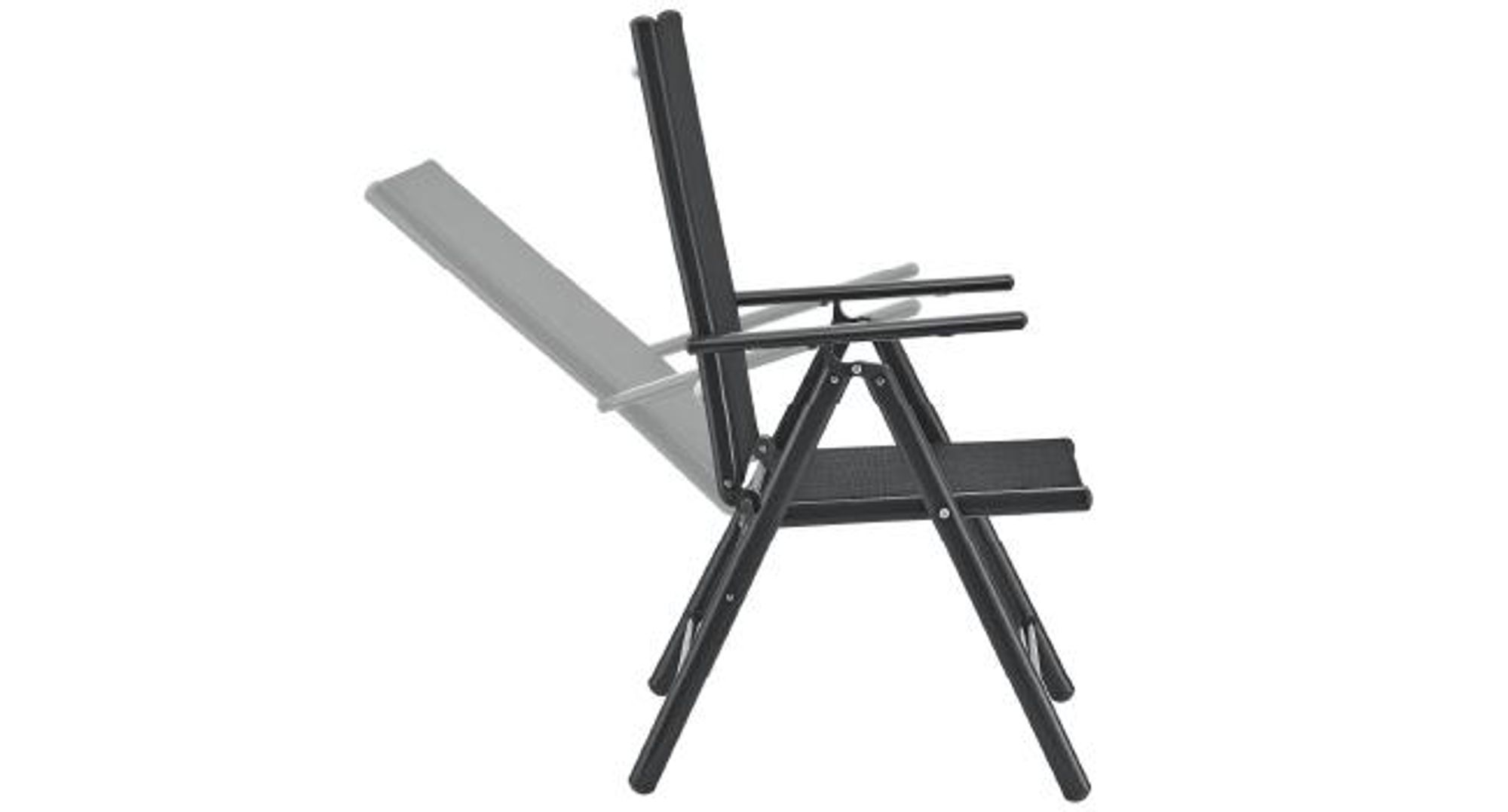 Juskys Aluminium Gartengarnitur Milano Gartenmöbel Set mit Tisch und 6 Stühlen Dunkel-Grau mit schwarzer Kunstfaser Alu Sitzgruppe Balkonmöbel