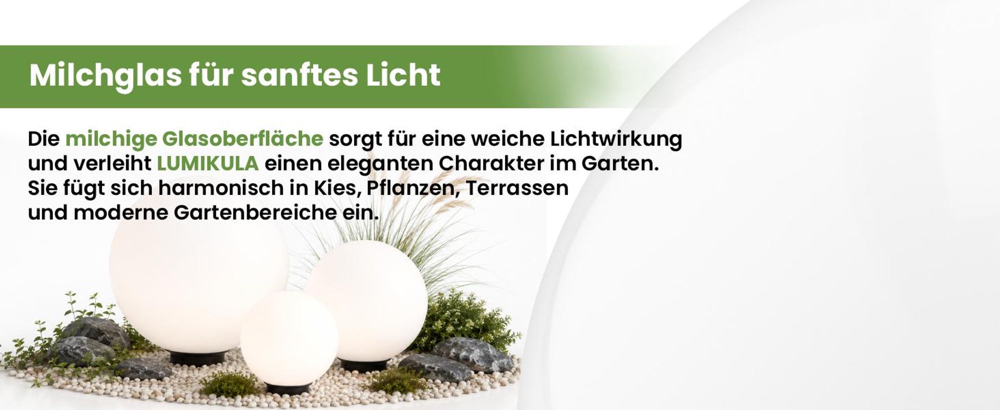 LUMILED Milchig Kugelleuchte 30cm Außen Außenkugelleuchte Kugellampe Weiß Gartenkugel Kugel Wegeleuchte IP44 E27 Fassung Anschlusskabel 1,95 m