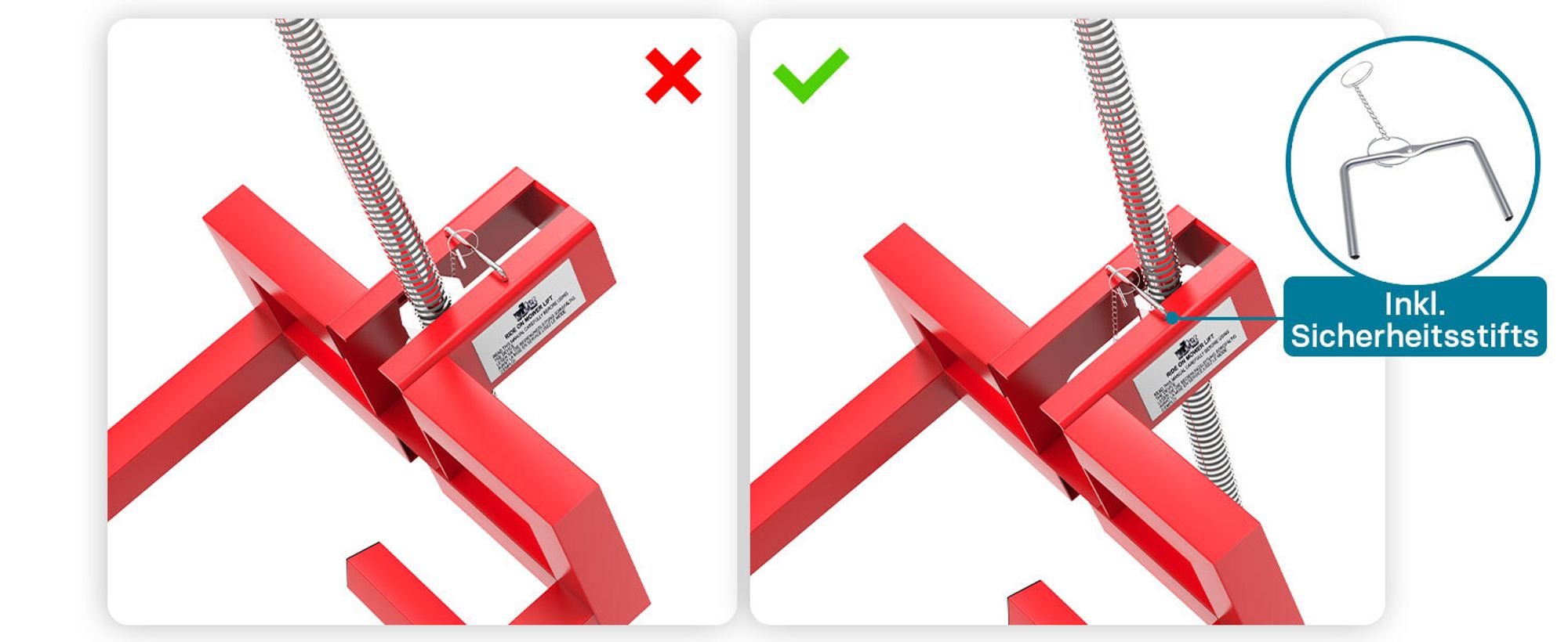 Wiltec Hebevorrichtung für Aufsitzmäher Rasentraktor – bis max 400 kg – 1140 x 495 x 1030 mm – aus Stahl – Lifter als Reinigungshilfe