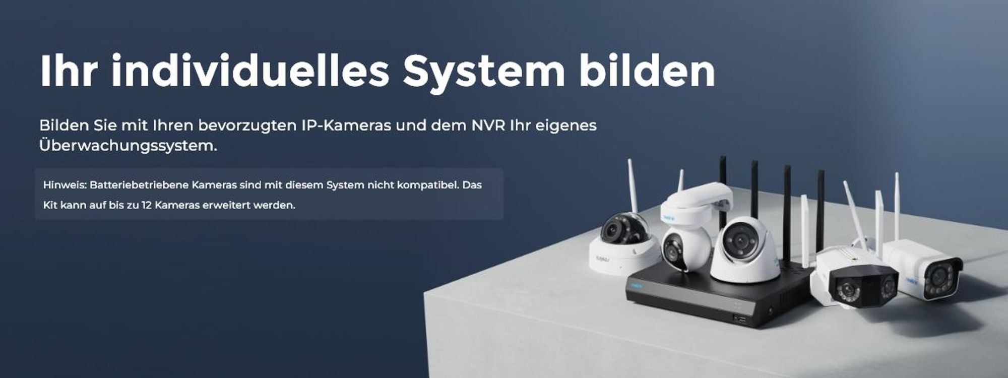 Reolink RLN12W, 16-Kanal 2TB HDD 5/2,4 GHz Wi-Fi 6 NVR Rekorder, 24/7 lokale Aufzeichnung, Ohne PoE-Anschlüsse, bis zu 16TB, Schwarz