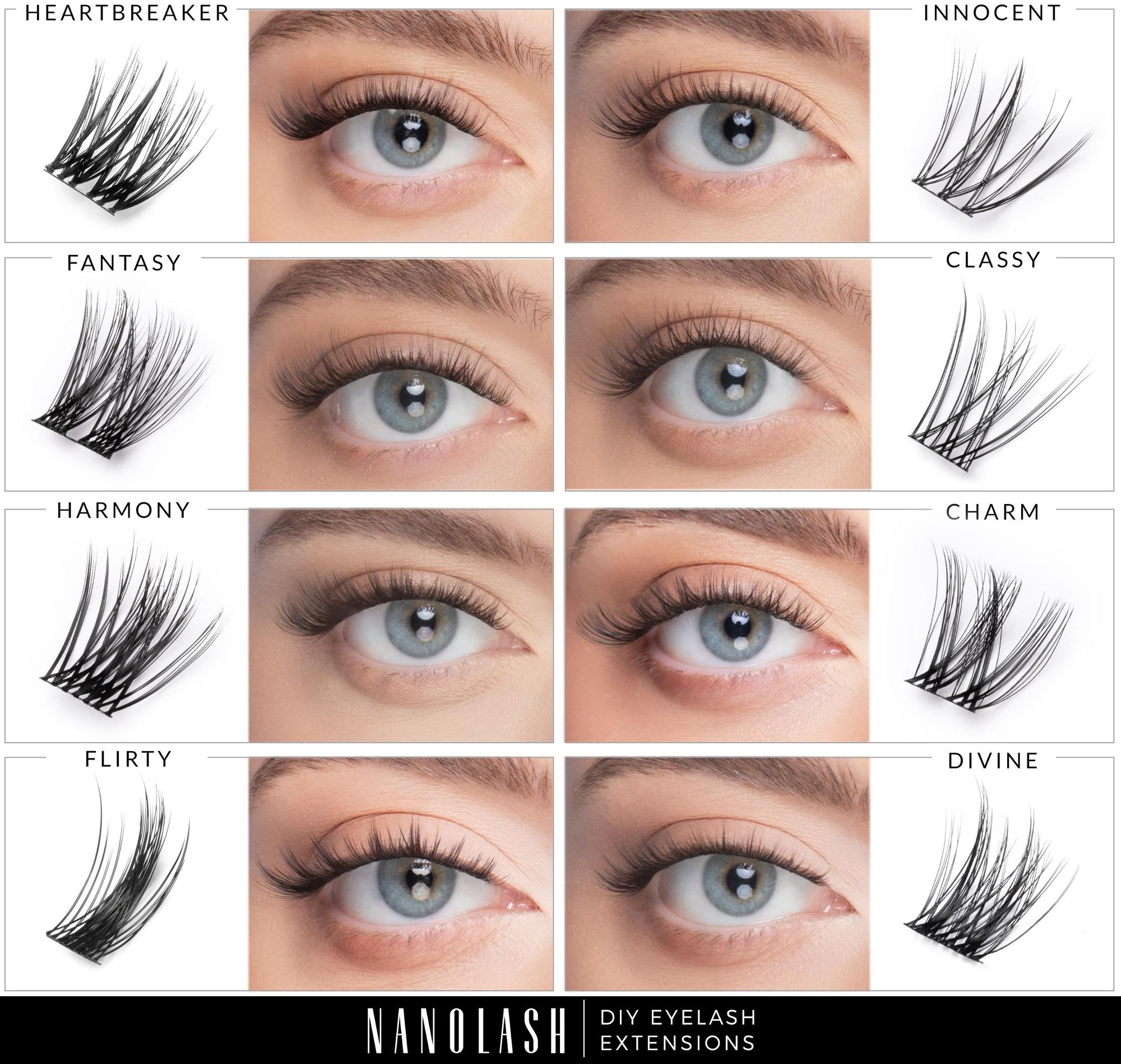 Nanolash Classy Falsche Wimpern Set 5 Stück
