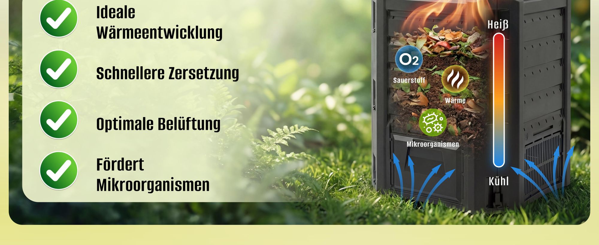 DEUBA® Komposter Klappbar 1600L