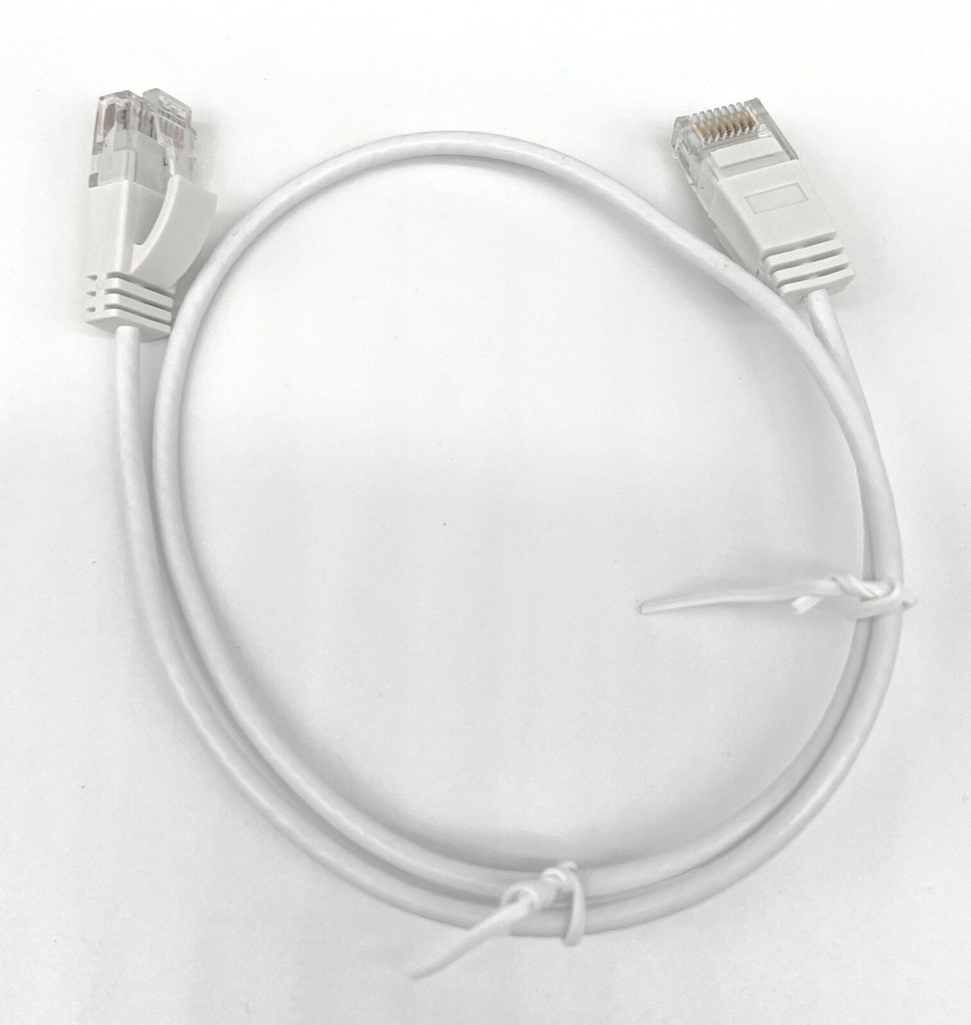 Patchkabel Slim 0,5m CAT6 RJ45 Netzwerkkabel LAN Kabel dünn schmal weiß