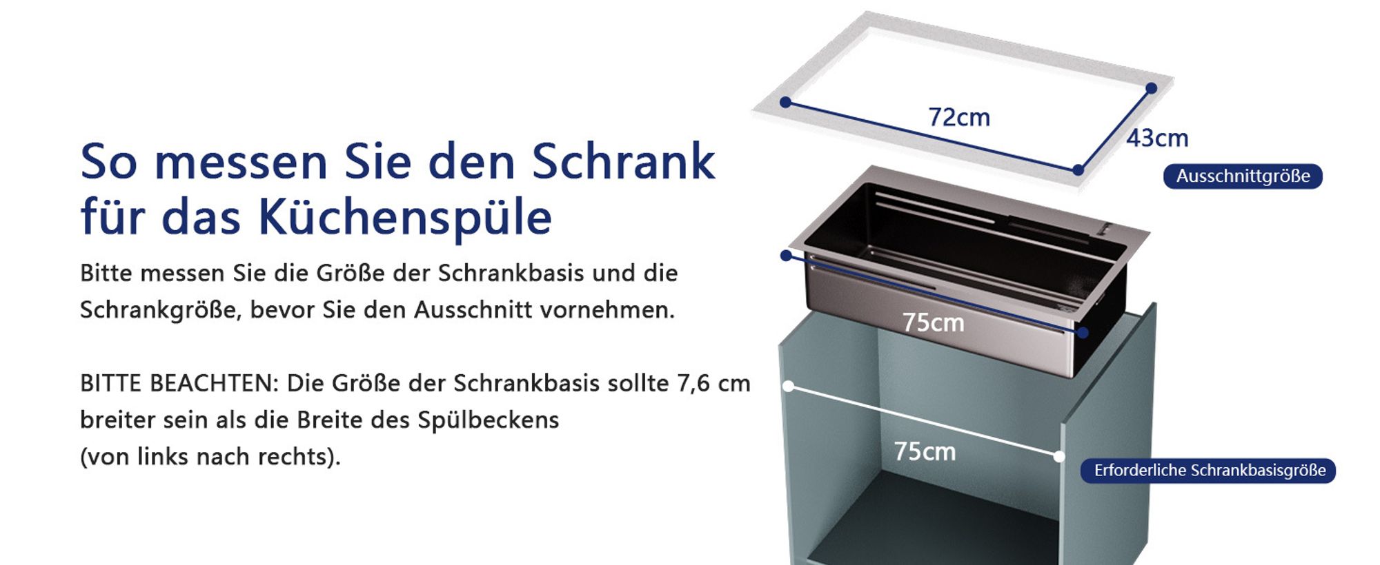 DeerValley Schwarzgrau Edelstahl Küchenspüle mit Ausziehbarem Wasserhahn und Raindance Wasserfall-Spülbecken, Großes Spülbecken (74.9 cm L x 45.7 cm B