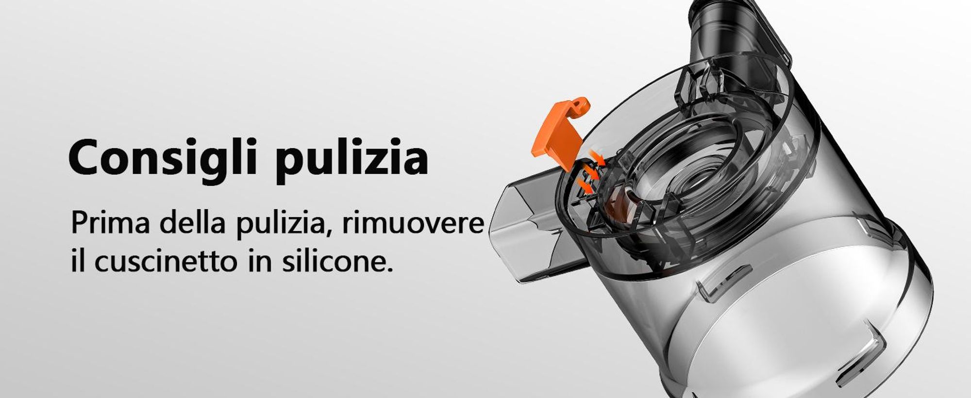 Estrattore di succo lento LINKChef SJ-052-EU-BL, adatto per frutta e verdura, dotato di triplo sistema di filtrazione, facile da pulire - Nero