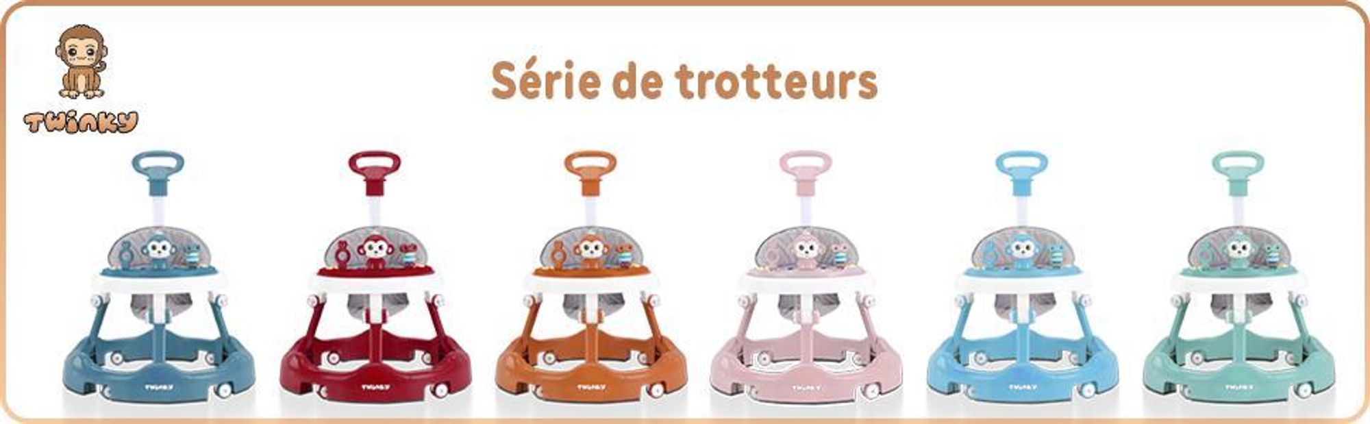 Twinky® Lauflernhilfe in Mintgrün | Lauflernwagen mit Spielset und Zubehör für sicheres und spielerisches Lernen | inkl. Fußmatte und Haltegriff