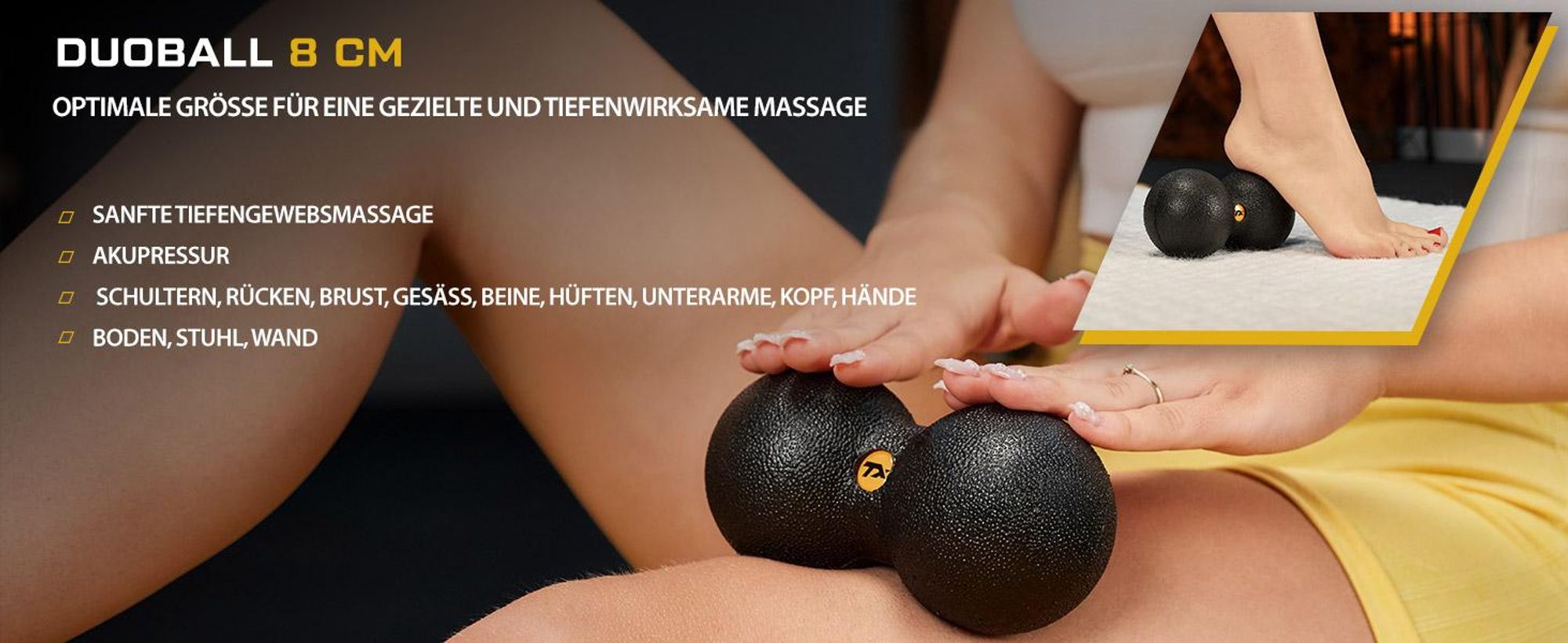 TREX SPORT Mini Faszienrolle Massageball 4er Set TX-025EPS |EPP Massagerolle, Massagebälle | Triggerpunkt, Rückenmassage, Selbstmassage, Tragetasche