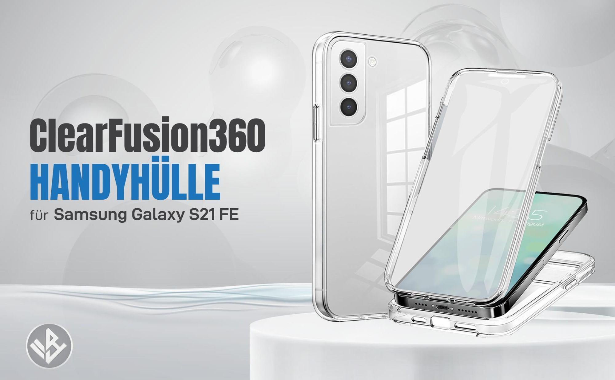 Transparente 360 Grad Hülle für Samsung Galaxy S21 FE mit Kameraschutz