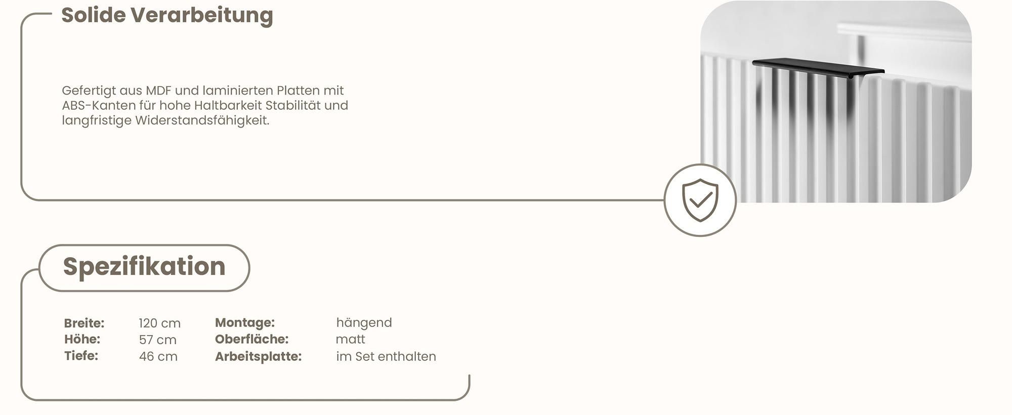 Badmöbel, Waschbeckenunterschrank, Badezimmerschränke, RODAN, Badschrank, Waschbecken, Bad